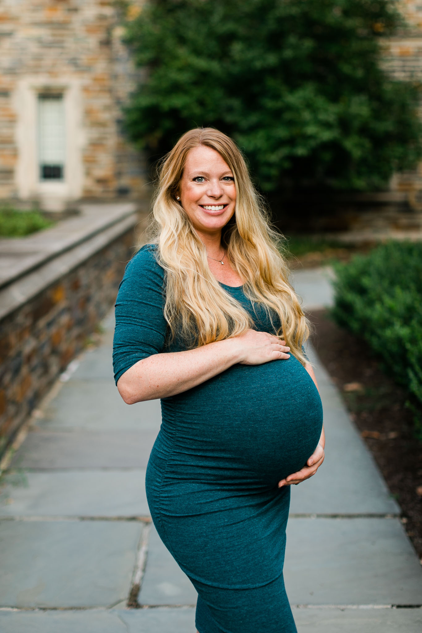 Beautiful Maternity Portrait at Duke Campus | Durham Maternity Photographer | By G. Lin Photography