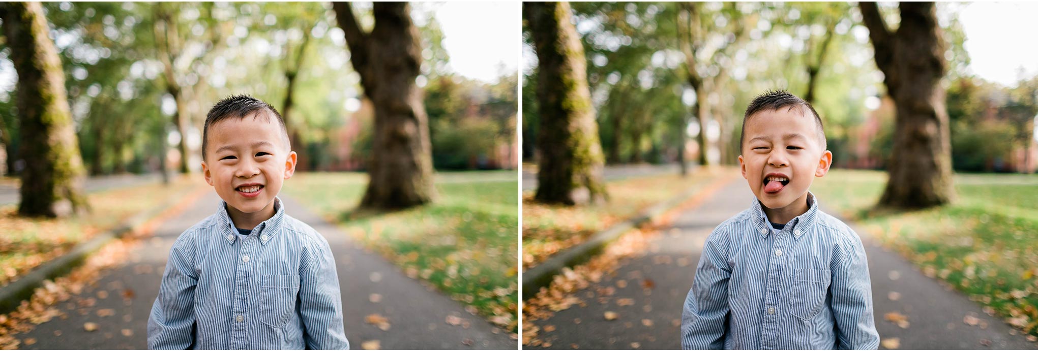 Boy making funny faces | Seattle Family Photographer | By G. Lin Photography