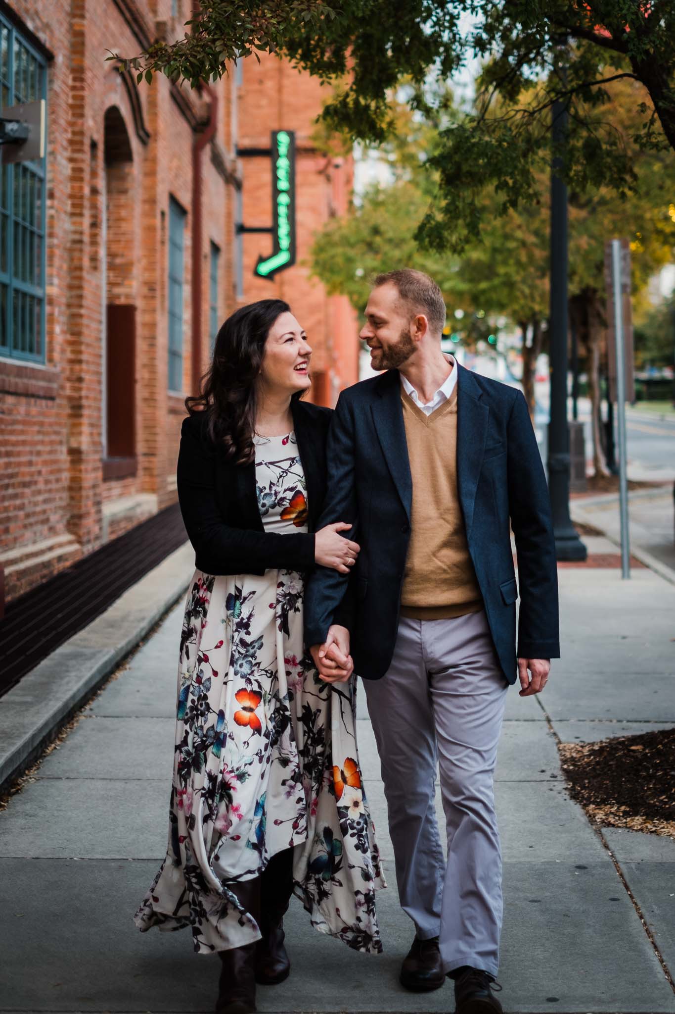 Outdoor couple shoot at American Tobacco Campus | Durham Photographer | By G. Lin Photography