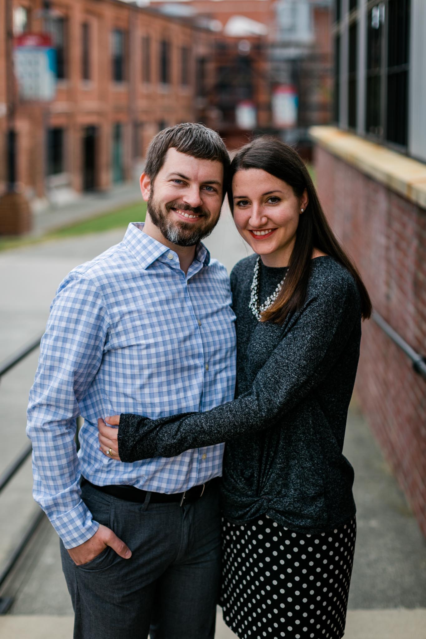 Couple portrait at American Tobacco Campus | Durham Photographer | By G. Lin Photography