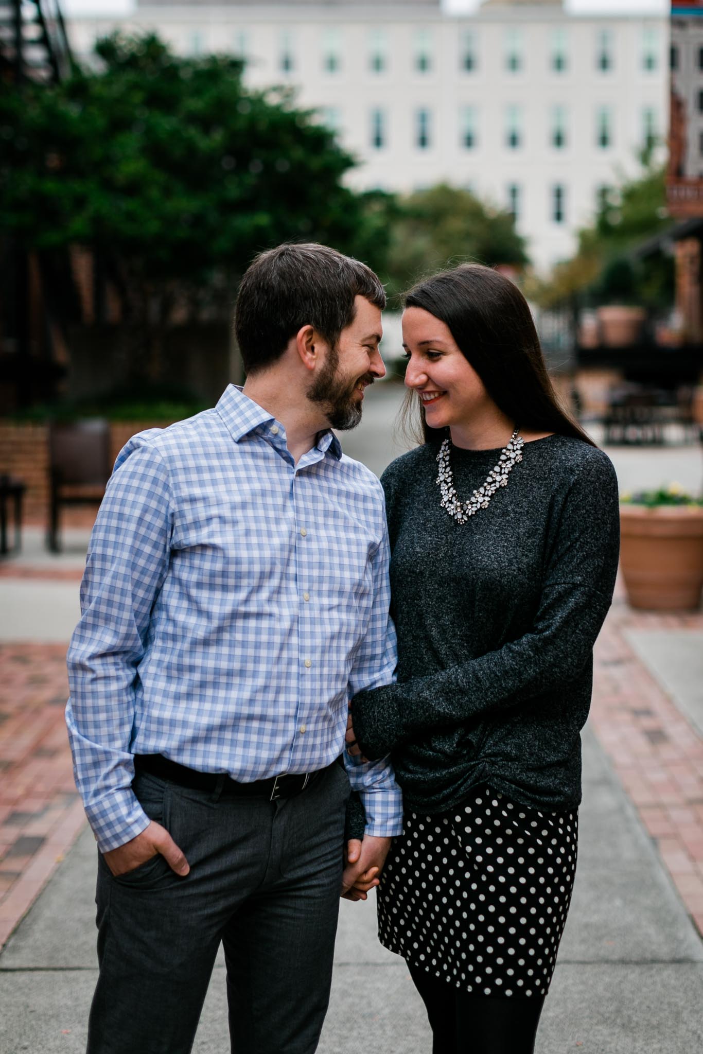 Outdoor Family Photo at American Tobacco Campus | Durham Photographer | By G. Lin Photography