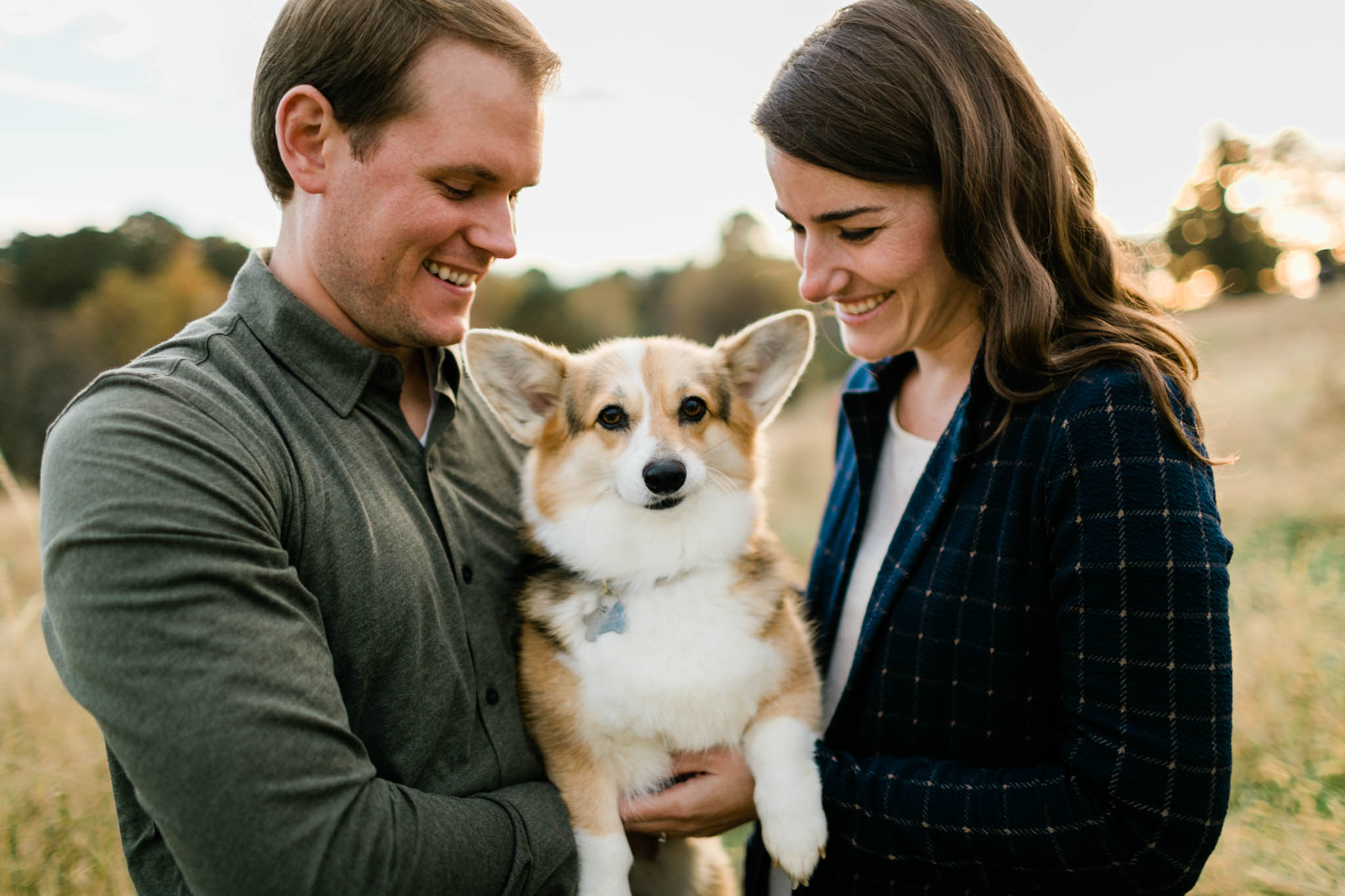 Family photo with dog at NC Museum of Art | Raleigh Family Photographer | By G. Lin Photography