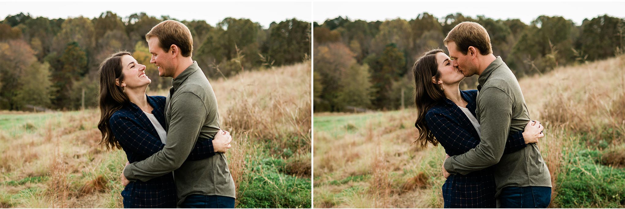 Outdoor couple portrait at NC Museum of Art | Raleigh Photographer | By G. Lin Photography