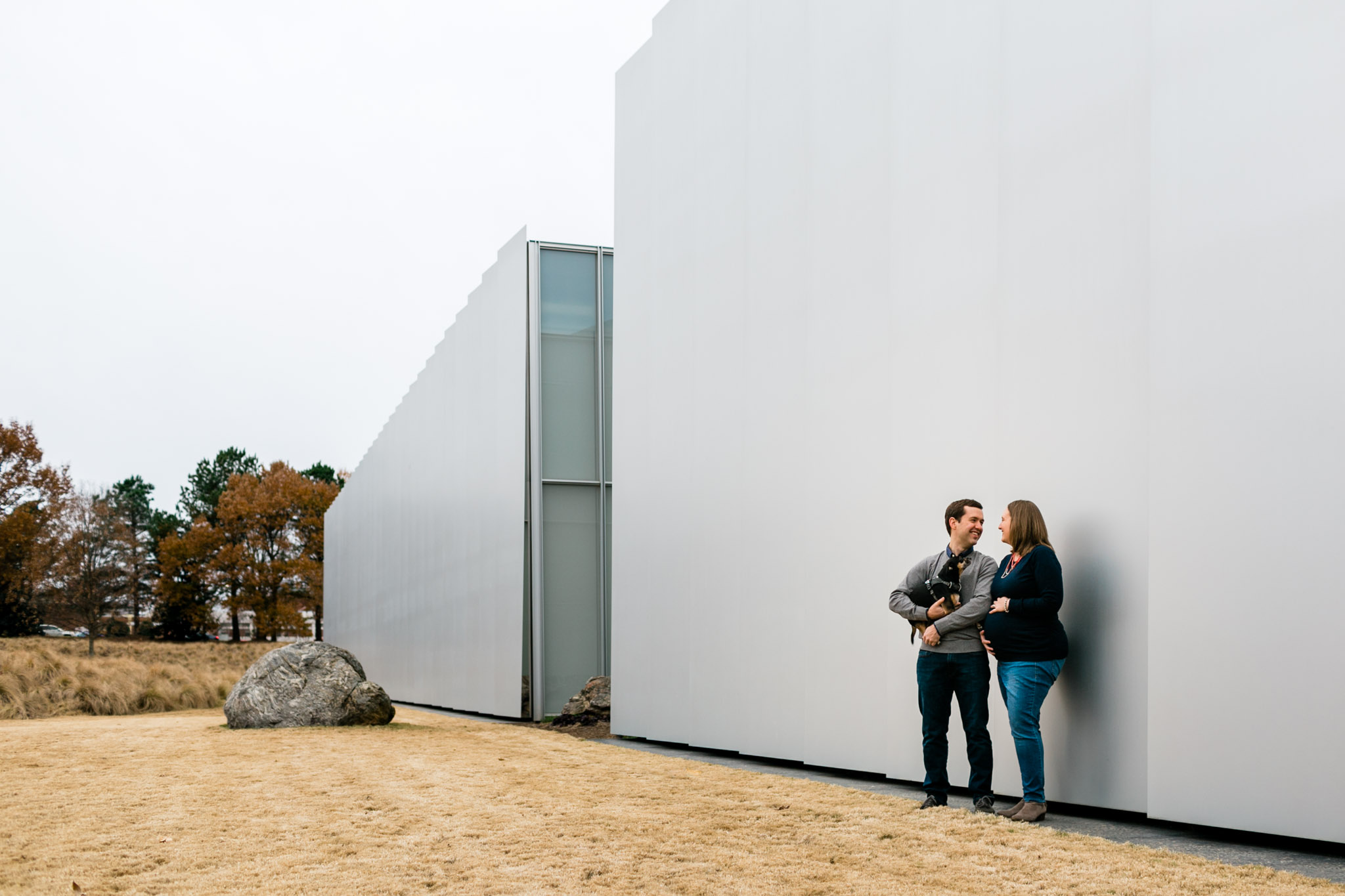 Outdoor family maternity session at NCMA | Raleigh Maternity Photographer | By G. Lin Photography