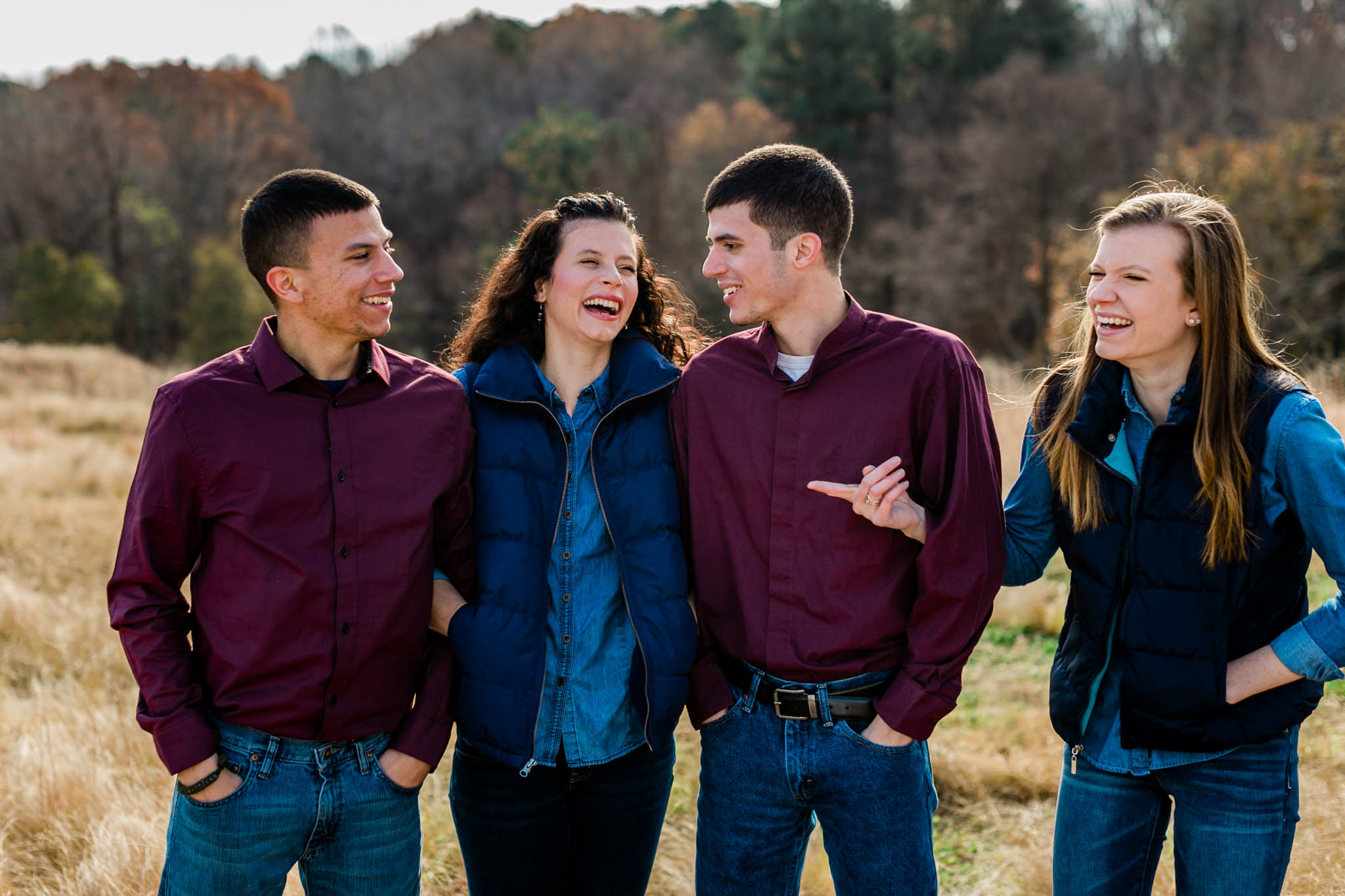 Candid portrait of people laughing | Raleigh Family Photographer | By G. Lin Photography