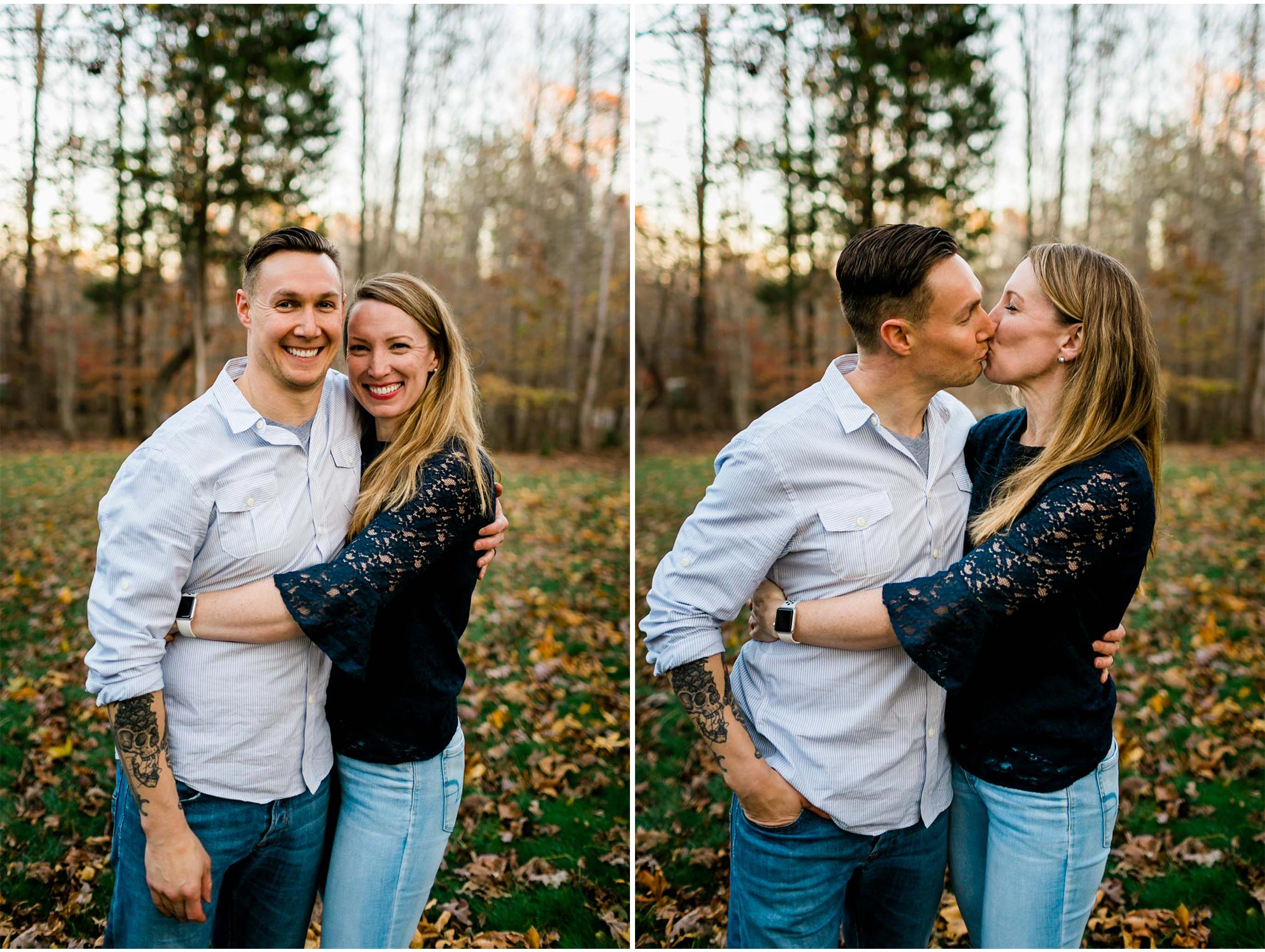 Candid portrait of husband and wife | By G. Lin Photography | Durham Photographer
