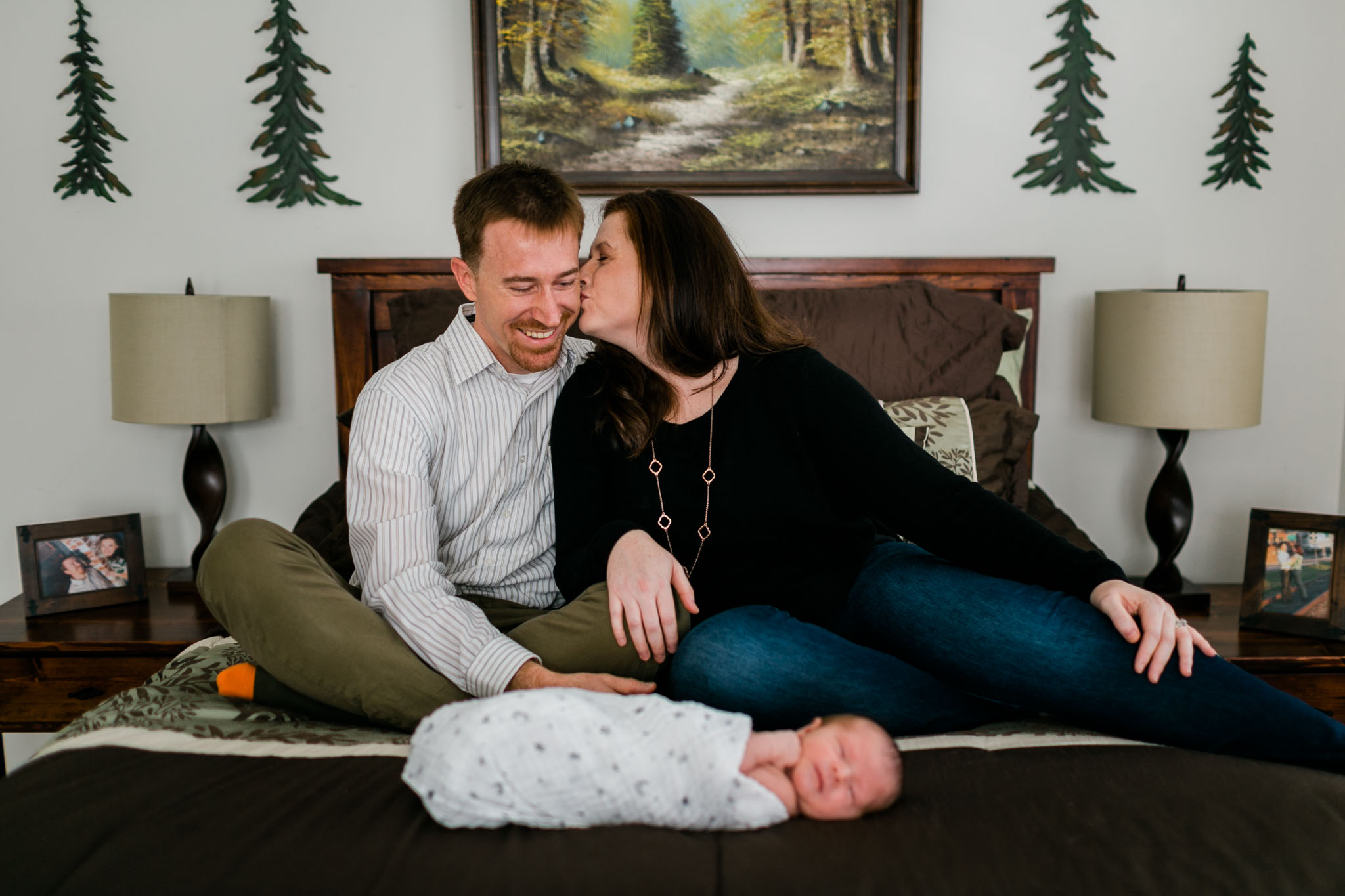 Lifestyle newborn session at home | Durham Newborn Photographer | By G. Lin Photography