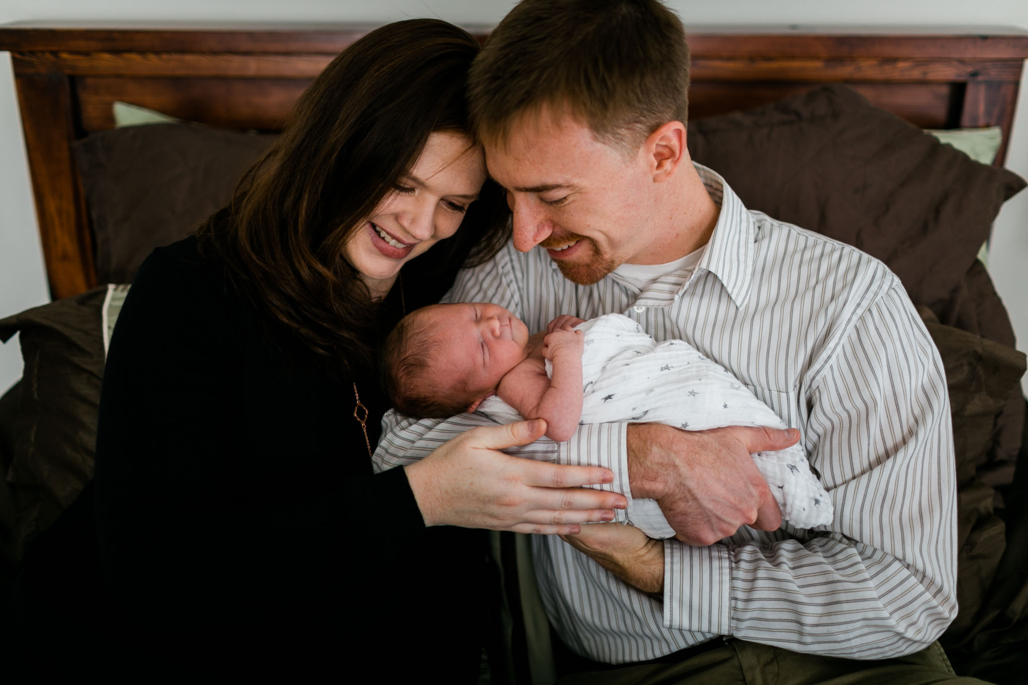 Lifestyle newborn photography session at home | Raleigh Newborn Photographer | By G. Lin Photography