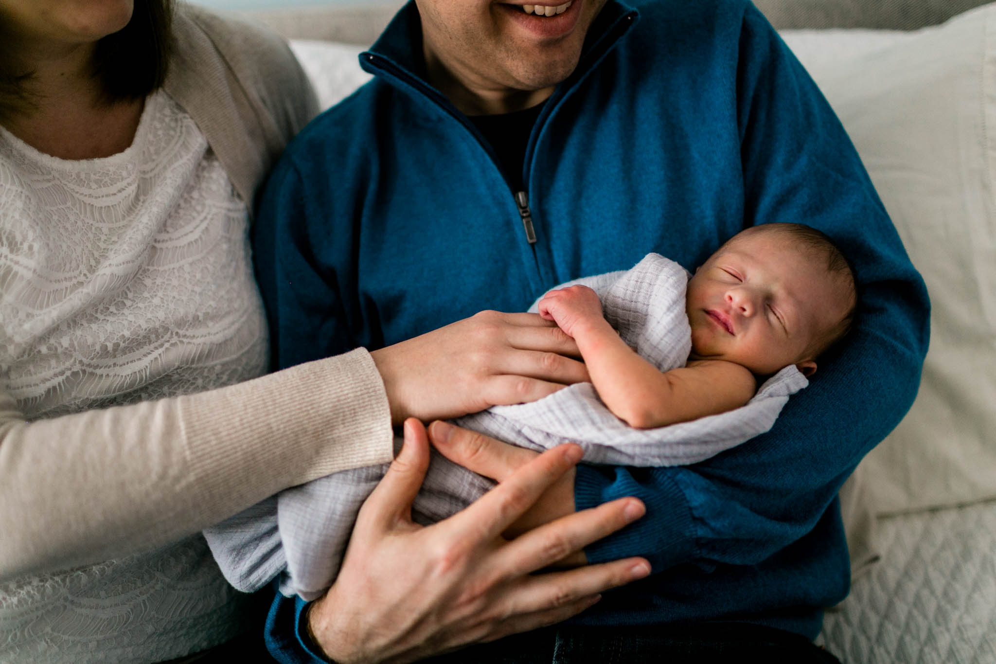 Lifestyle newborn session at home | Newborn Photography in Durham NC | By G. Lin Photography