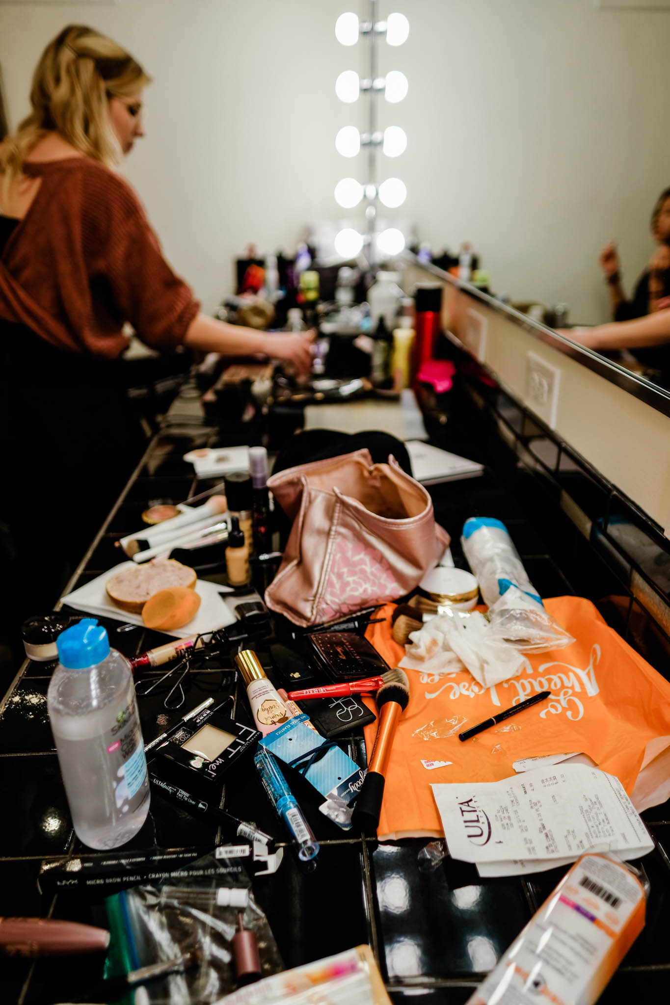 Makeup on counter | Durham Wedding Photography | By G. Lin Photography