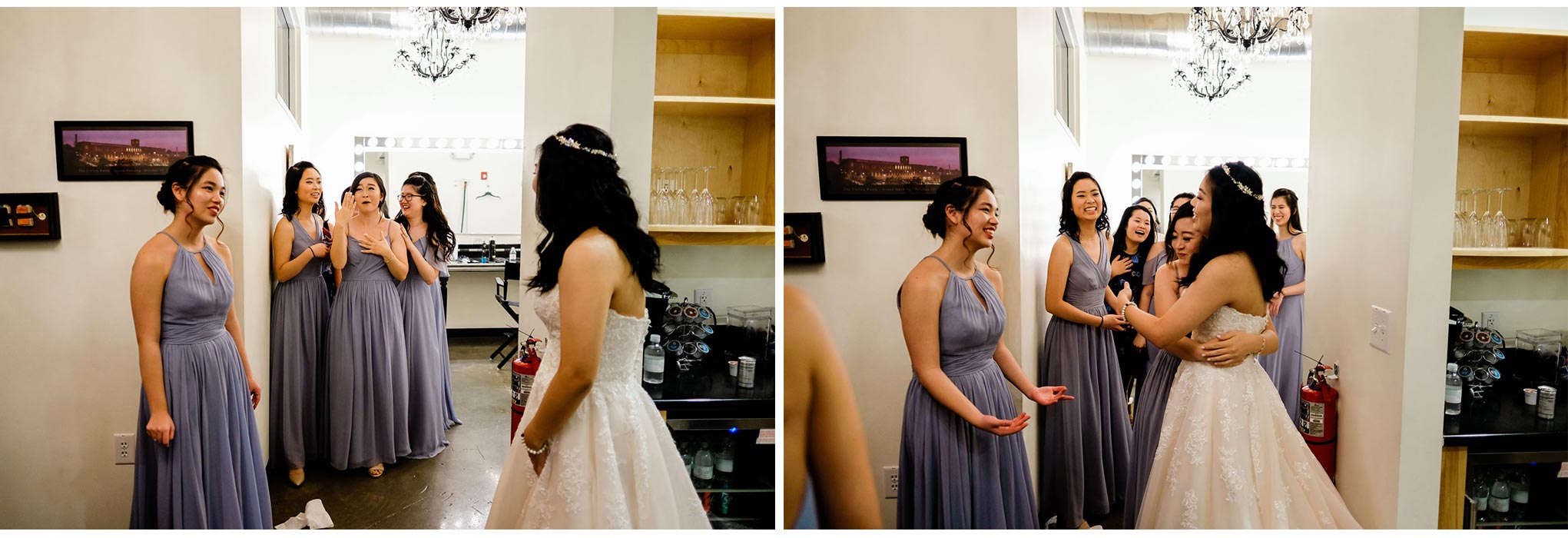 Bridesmaids hugging bride | Durham Wedding Photographer | By G. Lin Photography