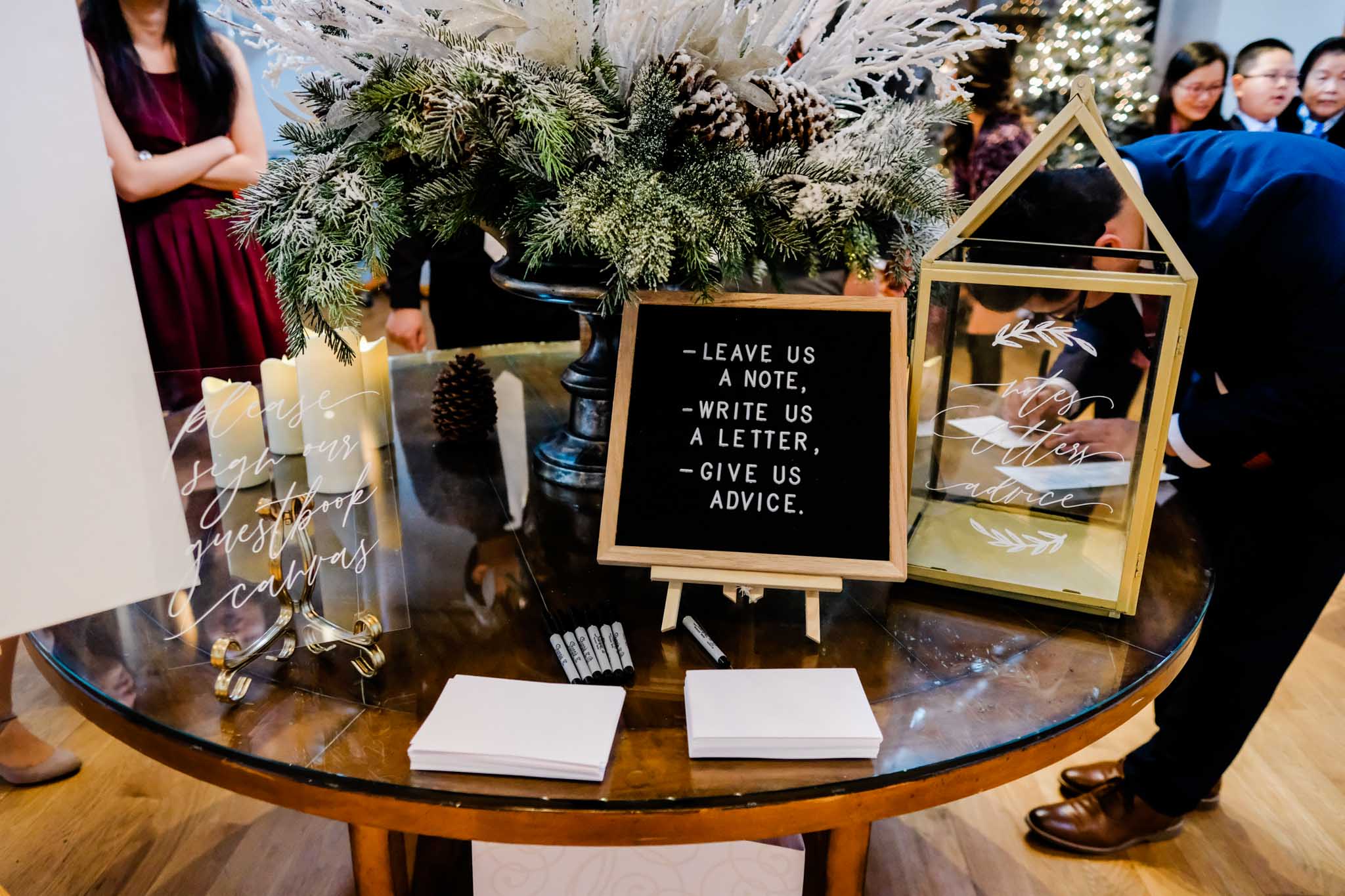 Guest book at wedding at The Cotton Room | Durham Raleigh Wedding Photographer | By G. Lin Photography