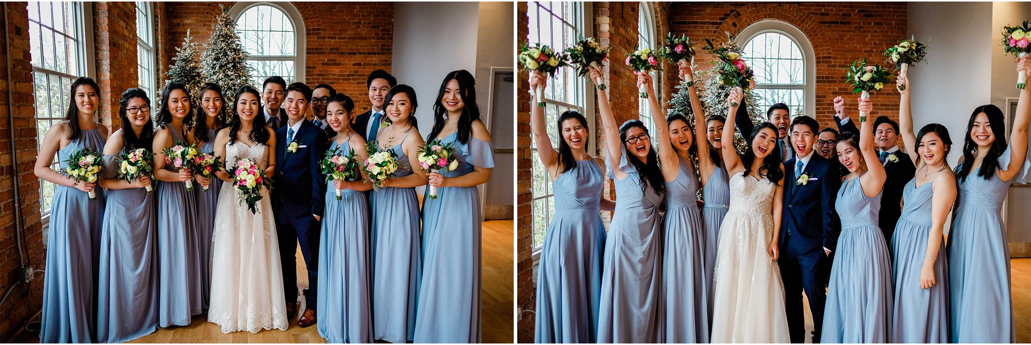 Bridal party at The Cotton Room | Durham Wedding Photographer | By G. Lin Photography