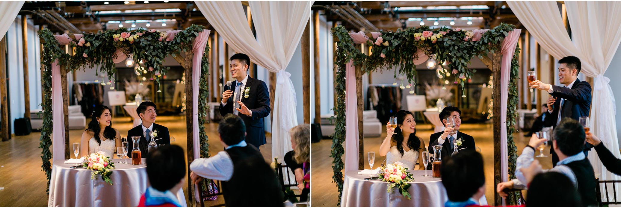 Best Man giving speech during reception | Durham Wedding Photographer | The Cotton Room | By G. Lin Photography