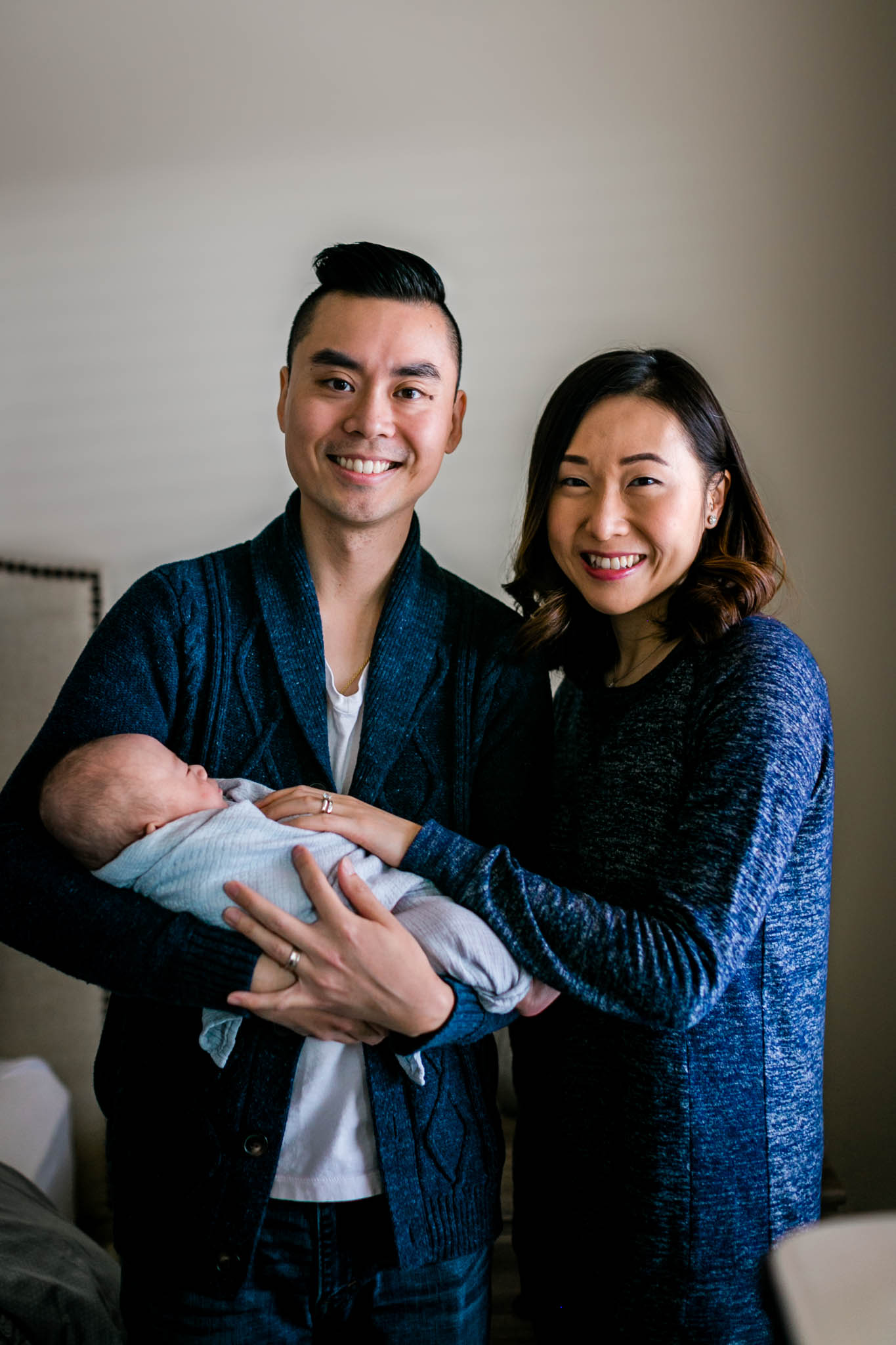 Beautiful family portrait at home | Durham Family Photographer | By G. Lin Photography