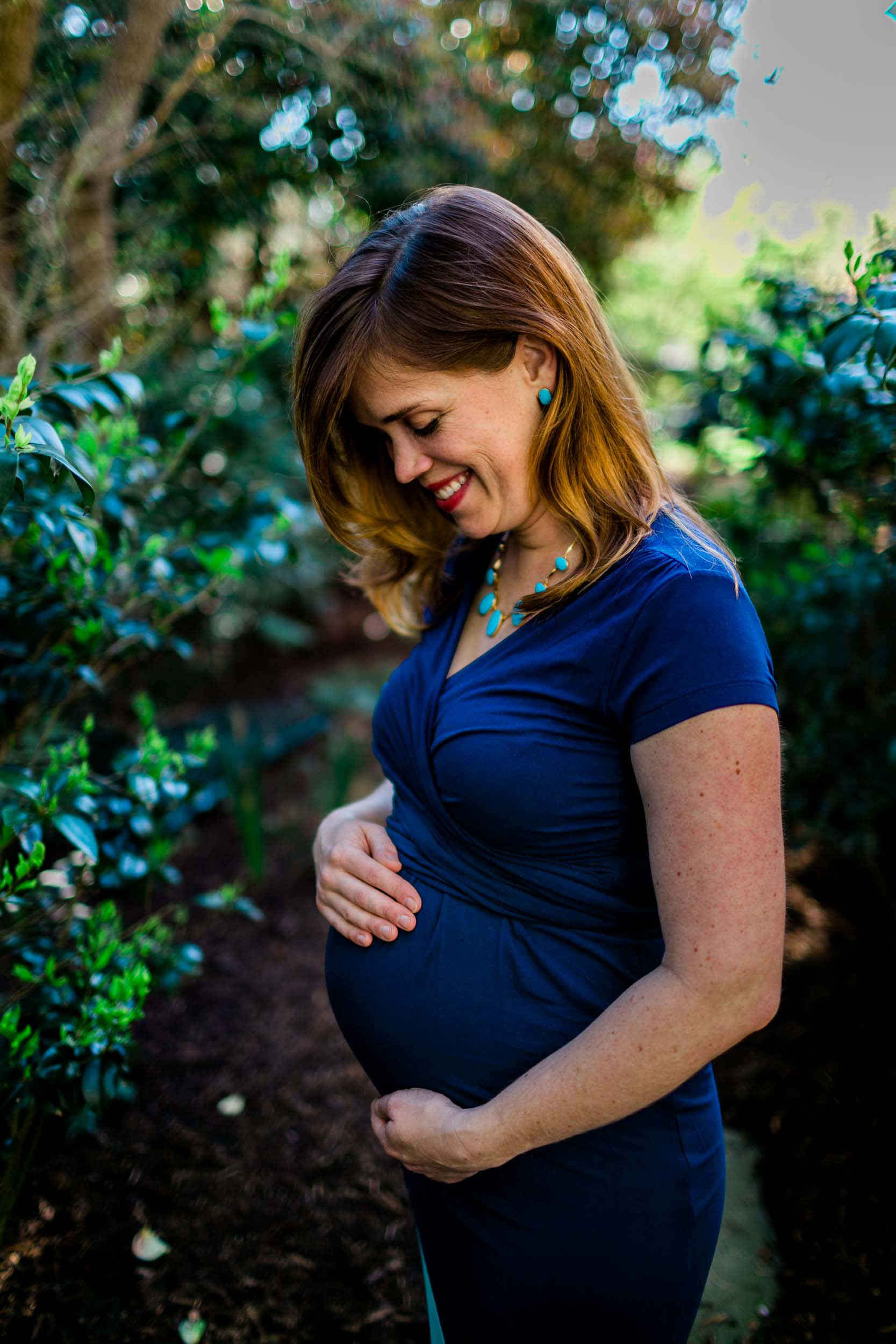 Maternity portrait outside | Durham Photographer | By G. Lin Photography