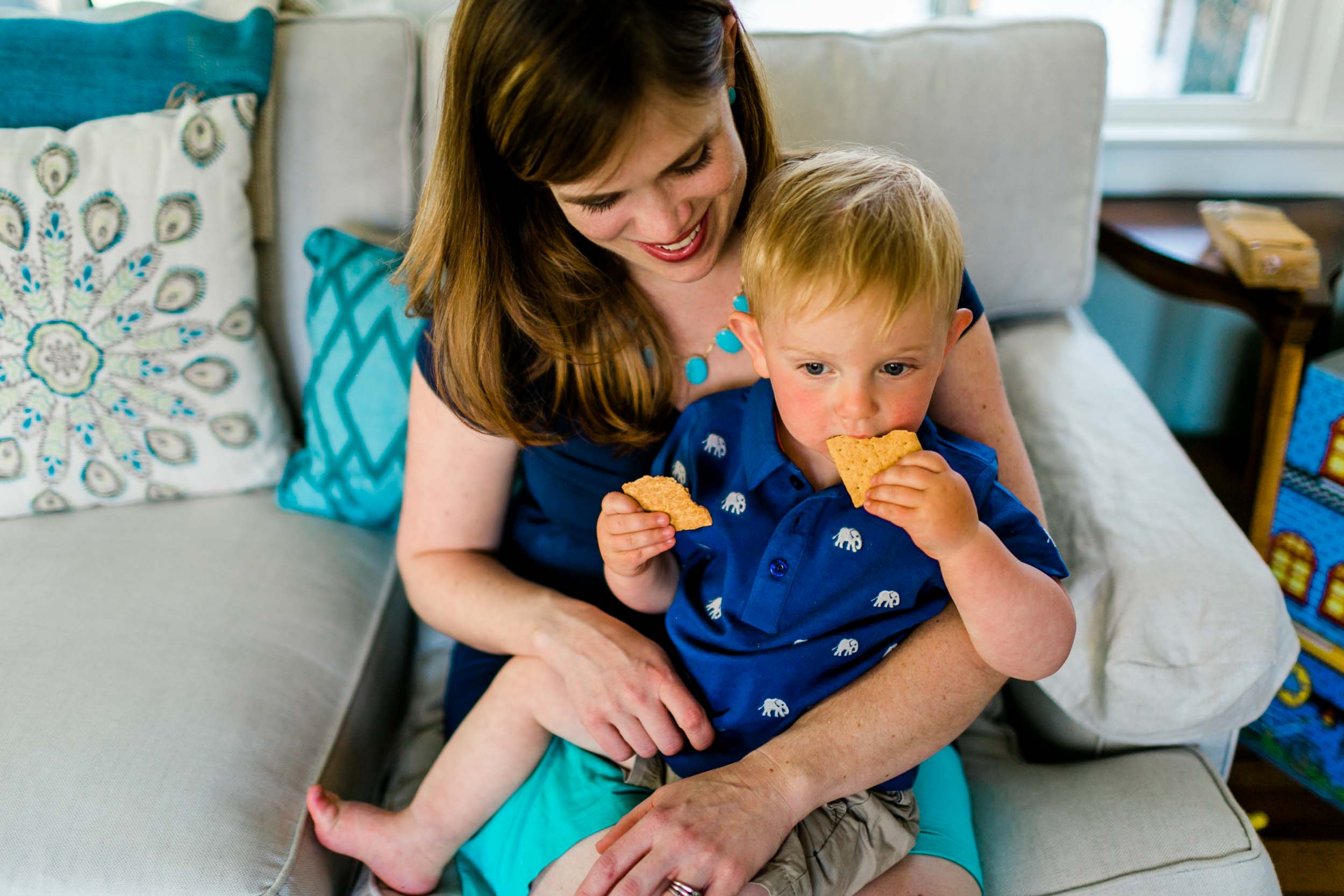 Raleigh Family Photographer | By G. Lin Photography | Mother holding son on lap