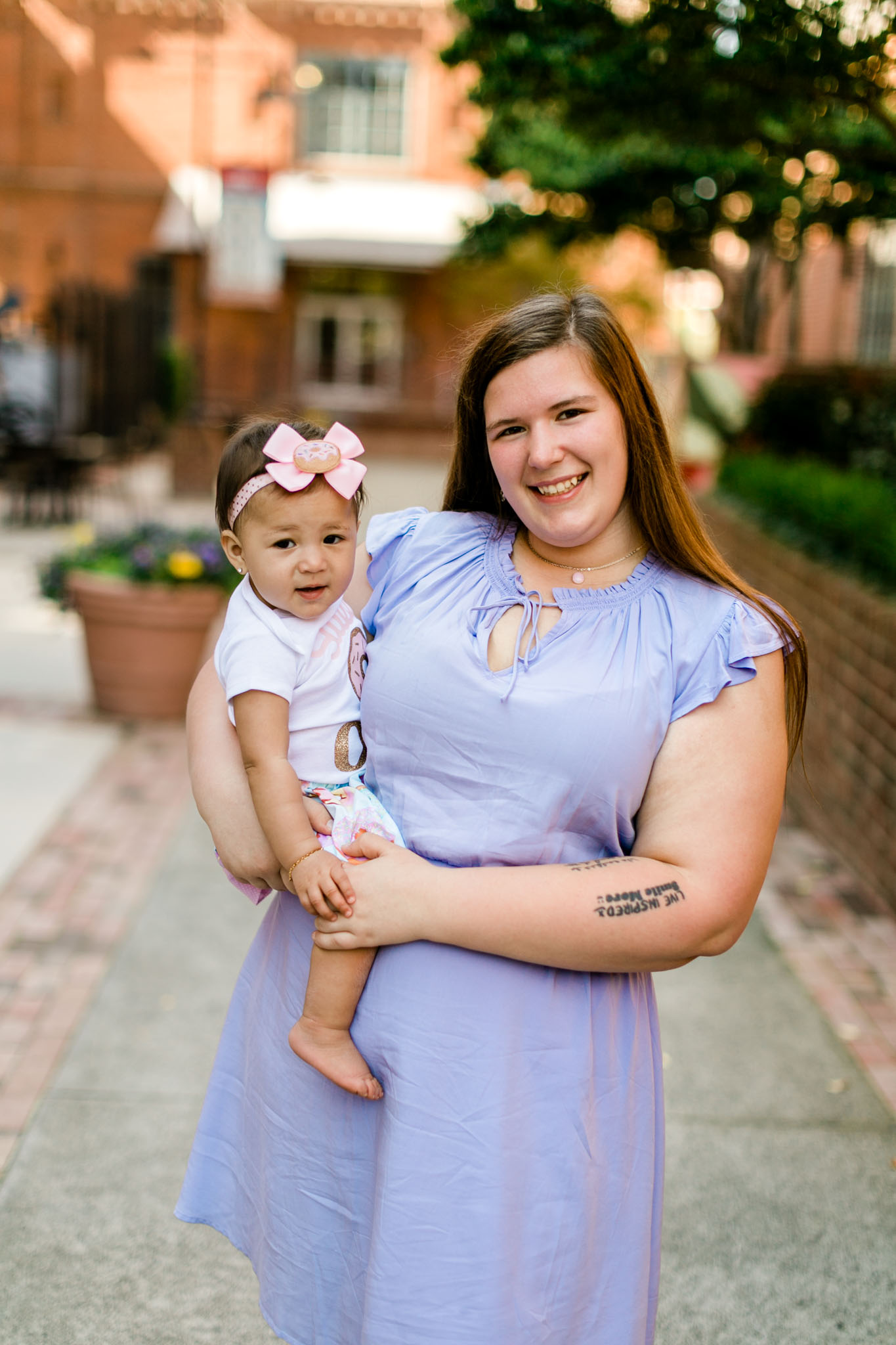 Mother holding daughter in arms | Durham Family Photographer | By G. Lin Photography