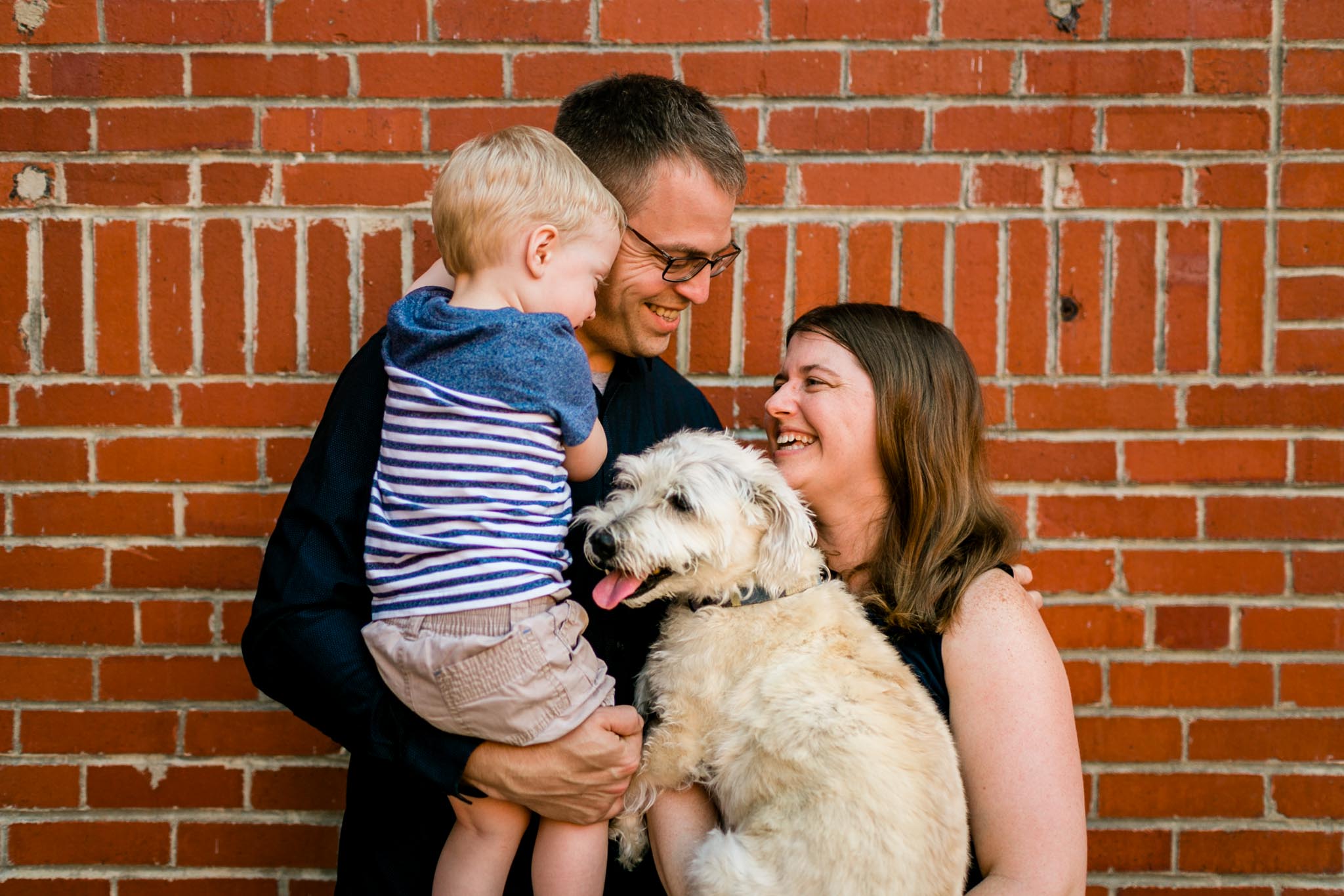 Durham Family Photographer | By G. Lin Photography | Outdoor family portrait at American Tobacco Campus