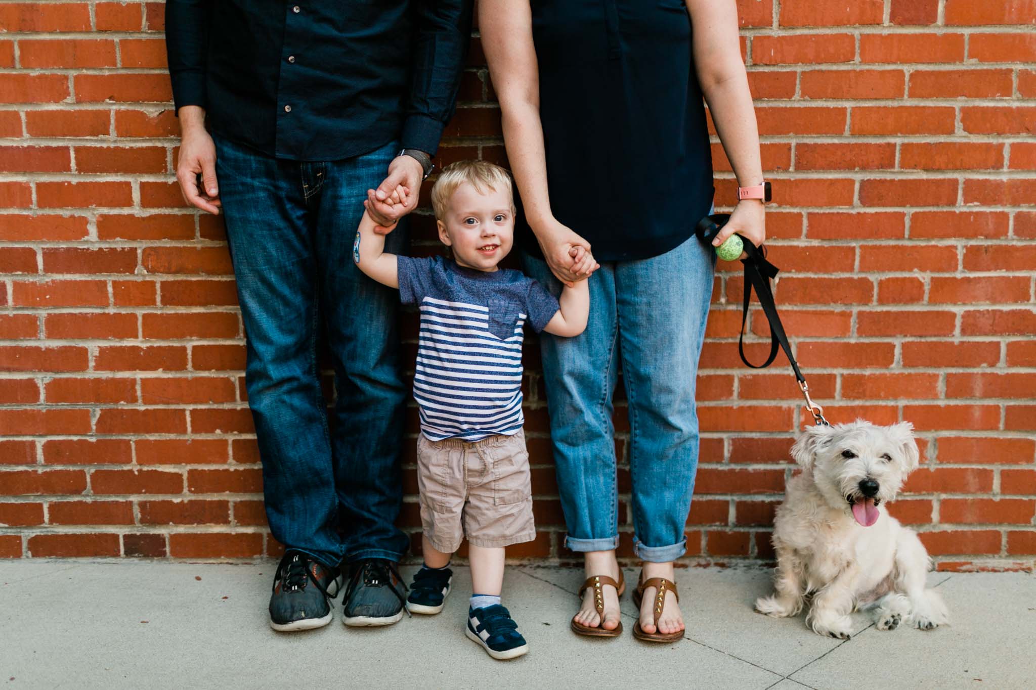 Lifestyle family portrait at American Tobacco Campus | Durham Photographer | By G. Lin Photography