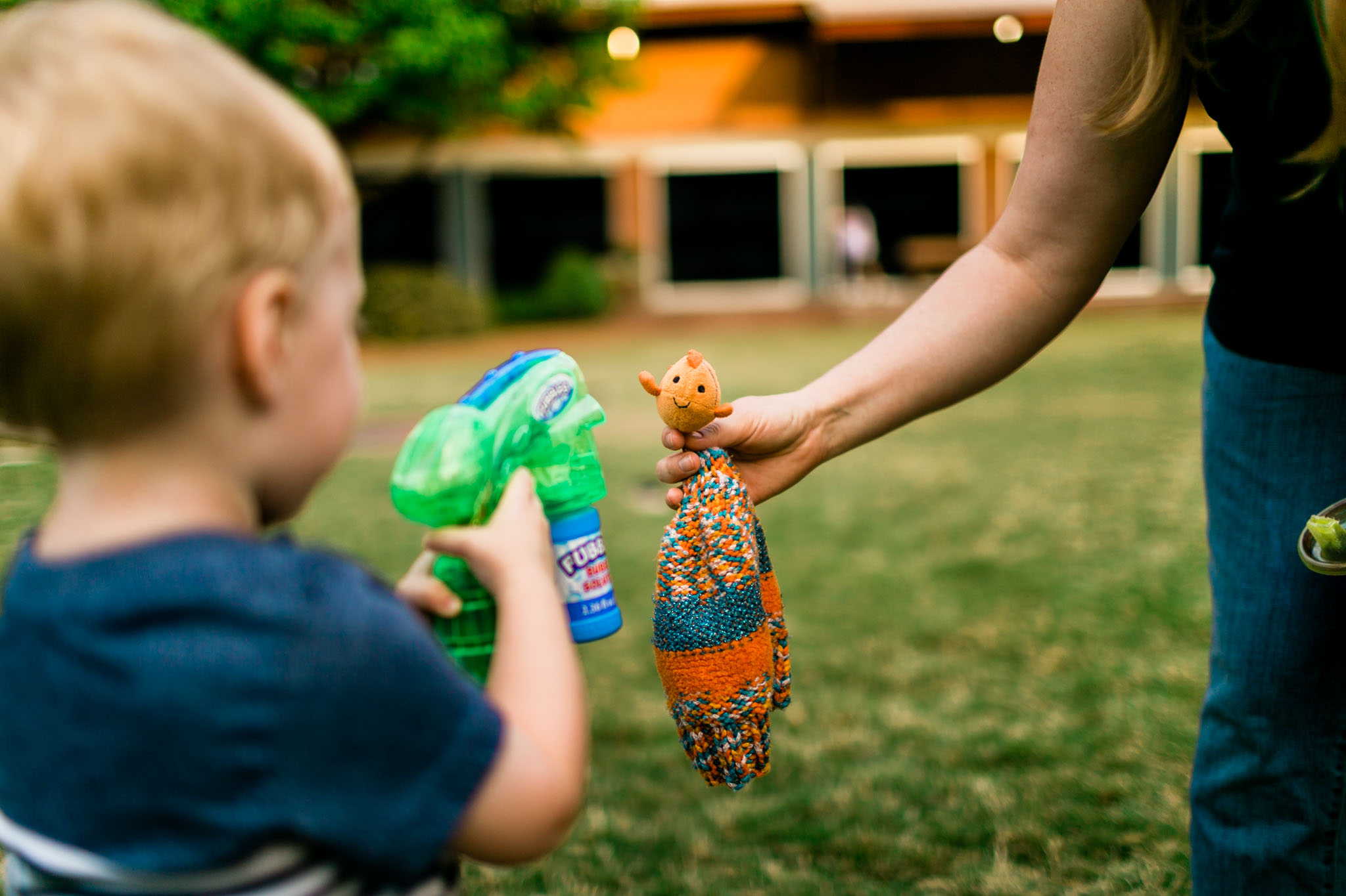 Boy playing with bubbles | Durham Photographer | By G. Lin Photography