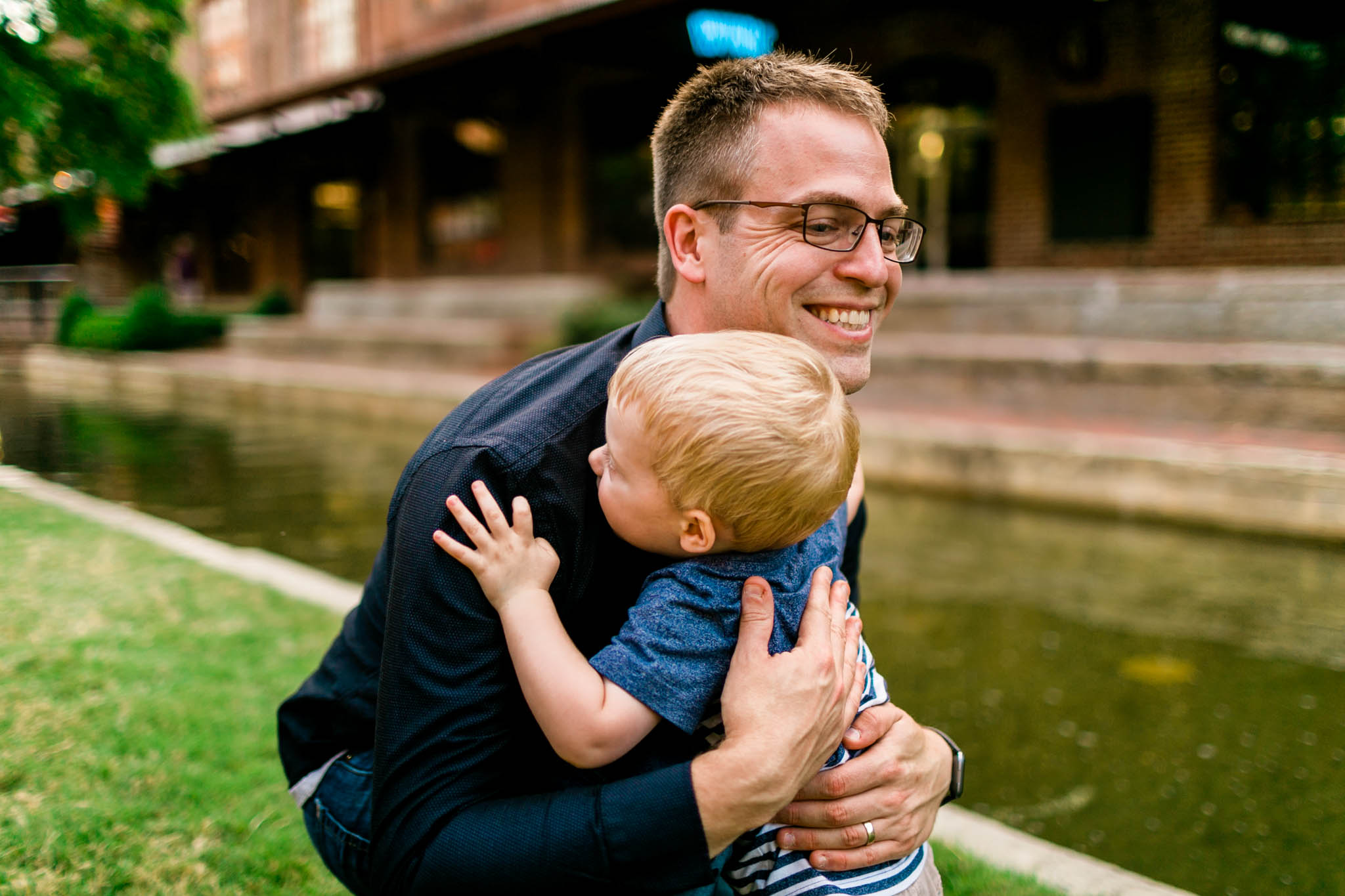 Durham Photographer | By G. Lin Photography | Father giving son a hug