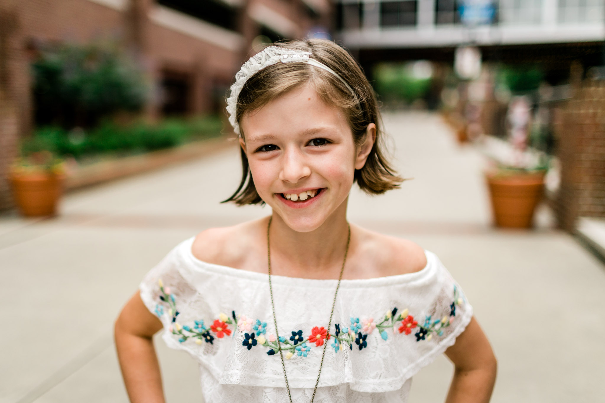 Durham Family Photographer | By G. Lin Photography | Portrait of young girl smiling at camera