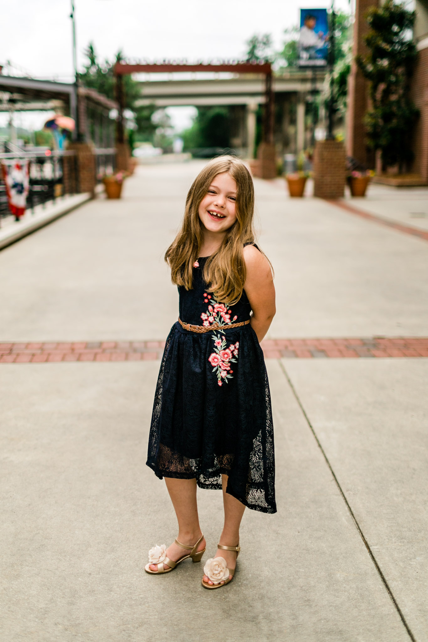 Durham Family Photographer | By G. Lin Photography | Portrait of young girl laughing at camera