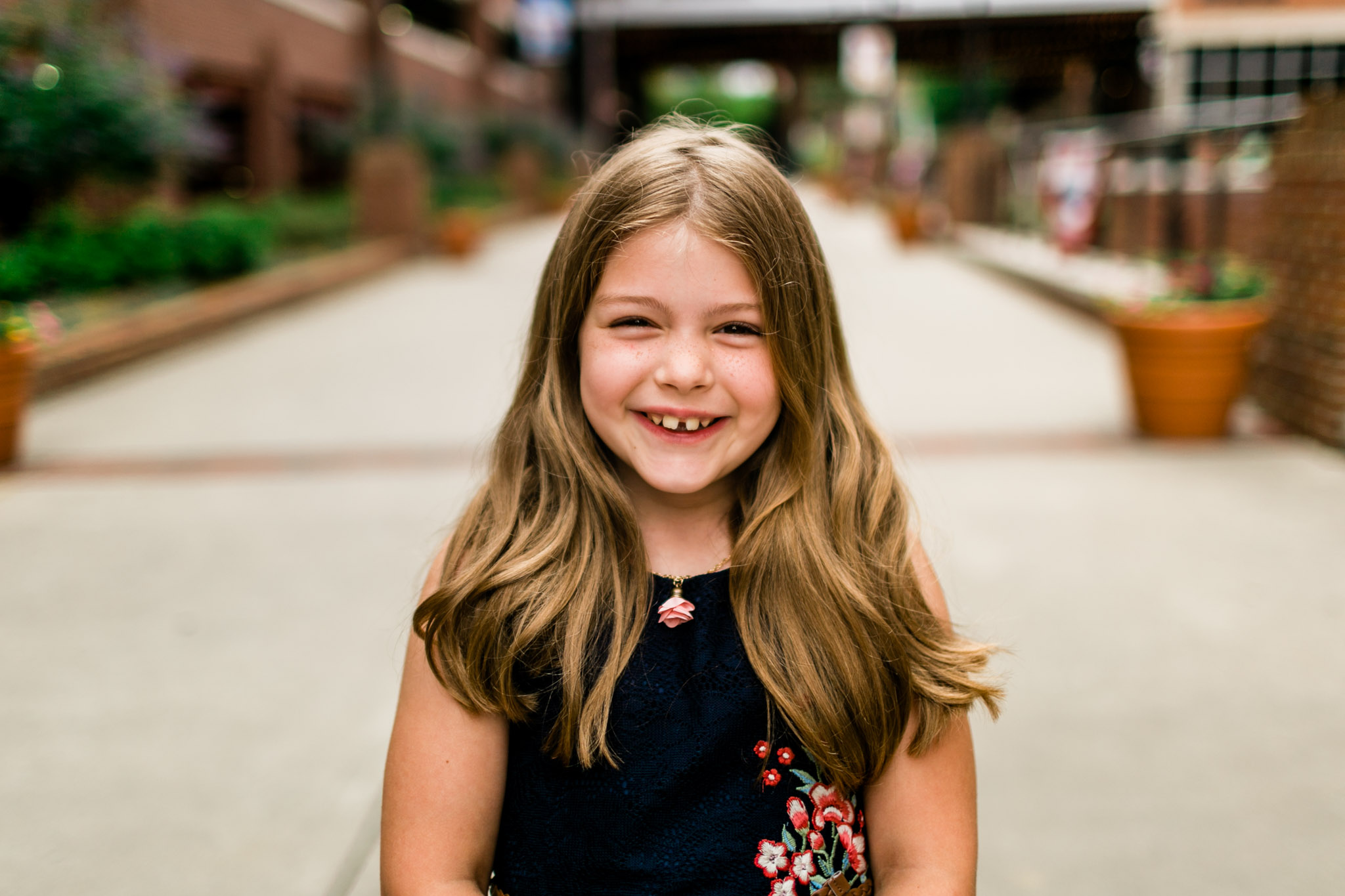 Durham Family Photographer | By G. Lin Photography | Portrait of young girl smiling at camera
