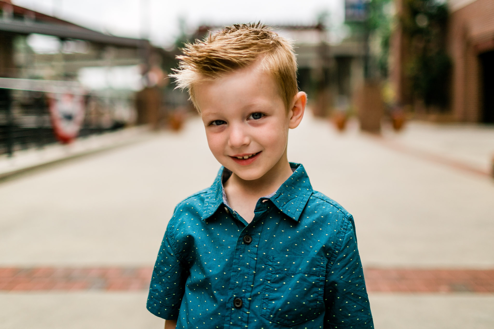 Durham Family Photographer | By G. Lin Photography | Close up photo of young boy smiling at camera