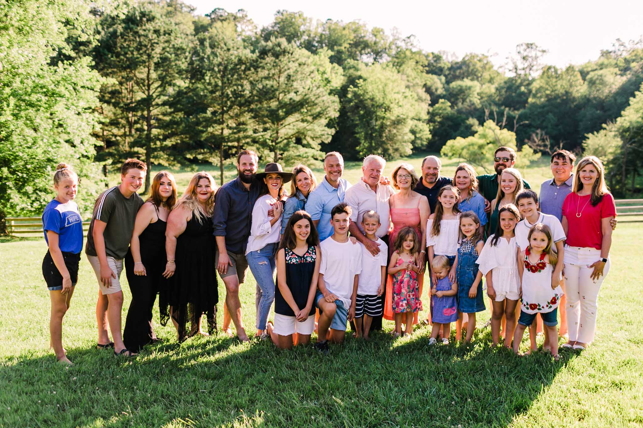 Durham Family Photographer | By G. Lin Photography | Group outdoor photo in open field