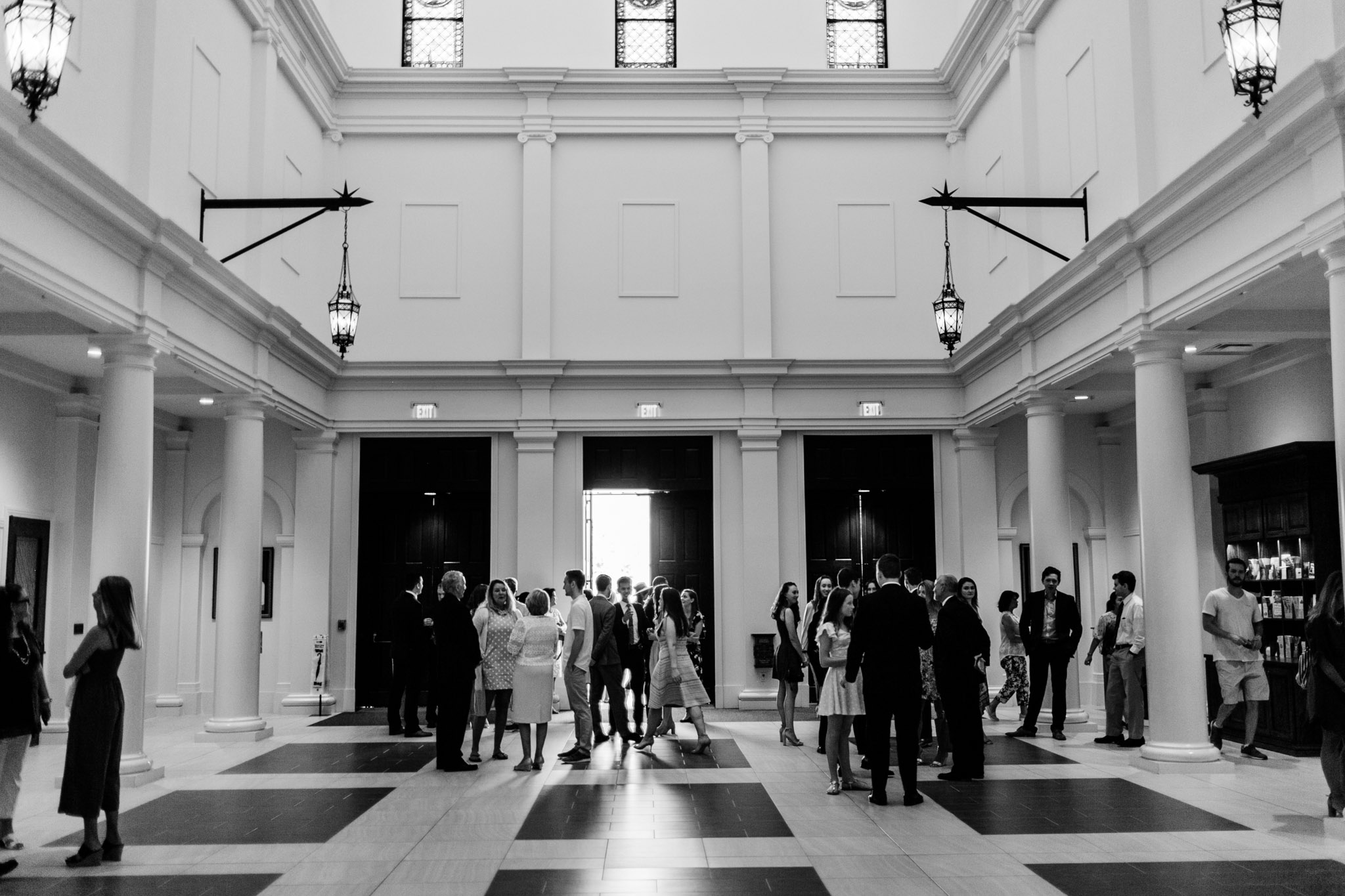 Holy Name of Jesus Cathedral foyer | Raleigh Wedding Photographer | By G. Lin Photography