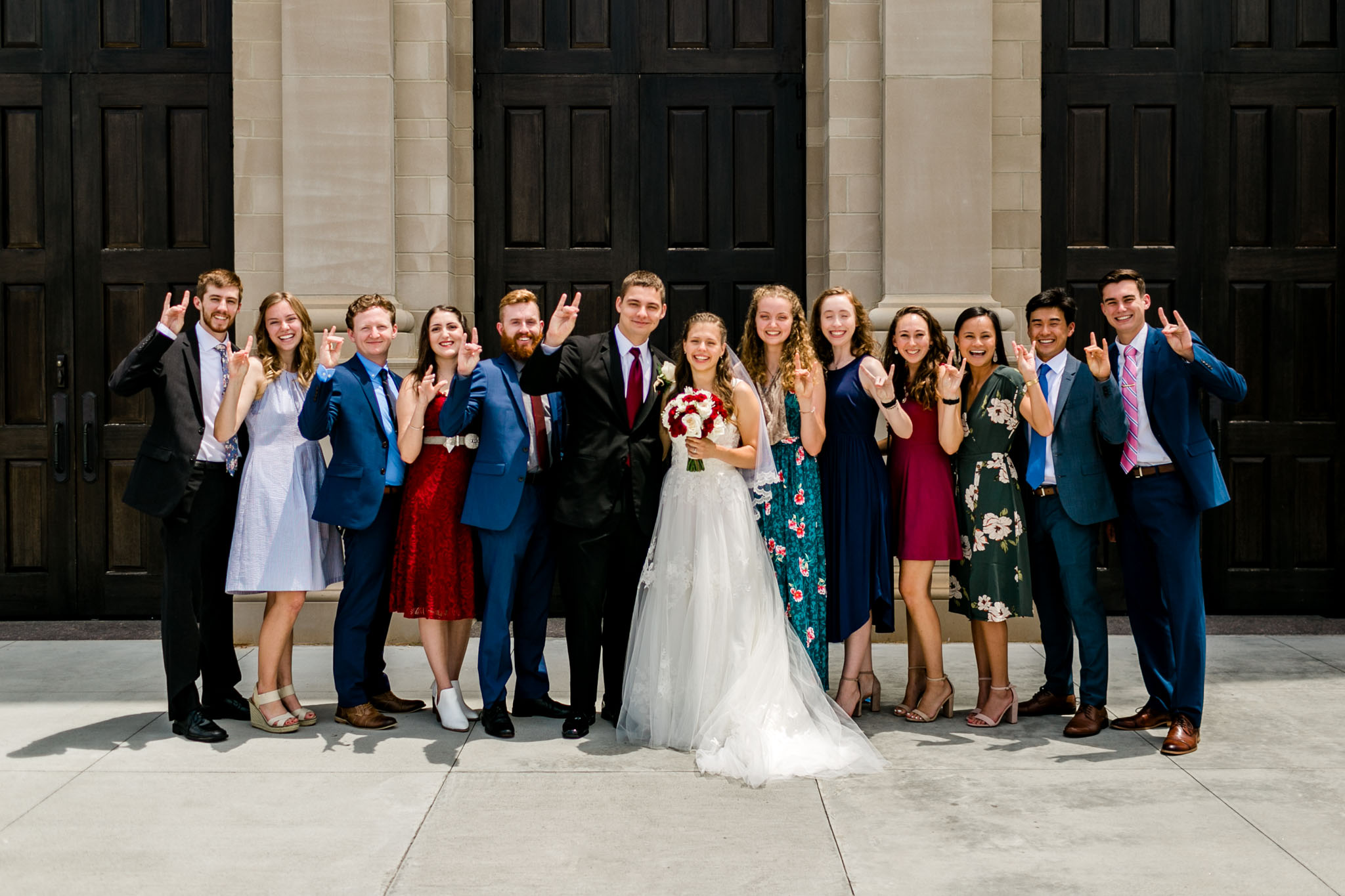 NC State grads at wedding | Raleigh Wedding Photographer | By G. Lin Photography