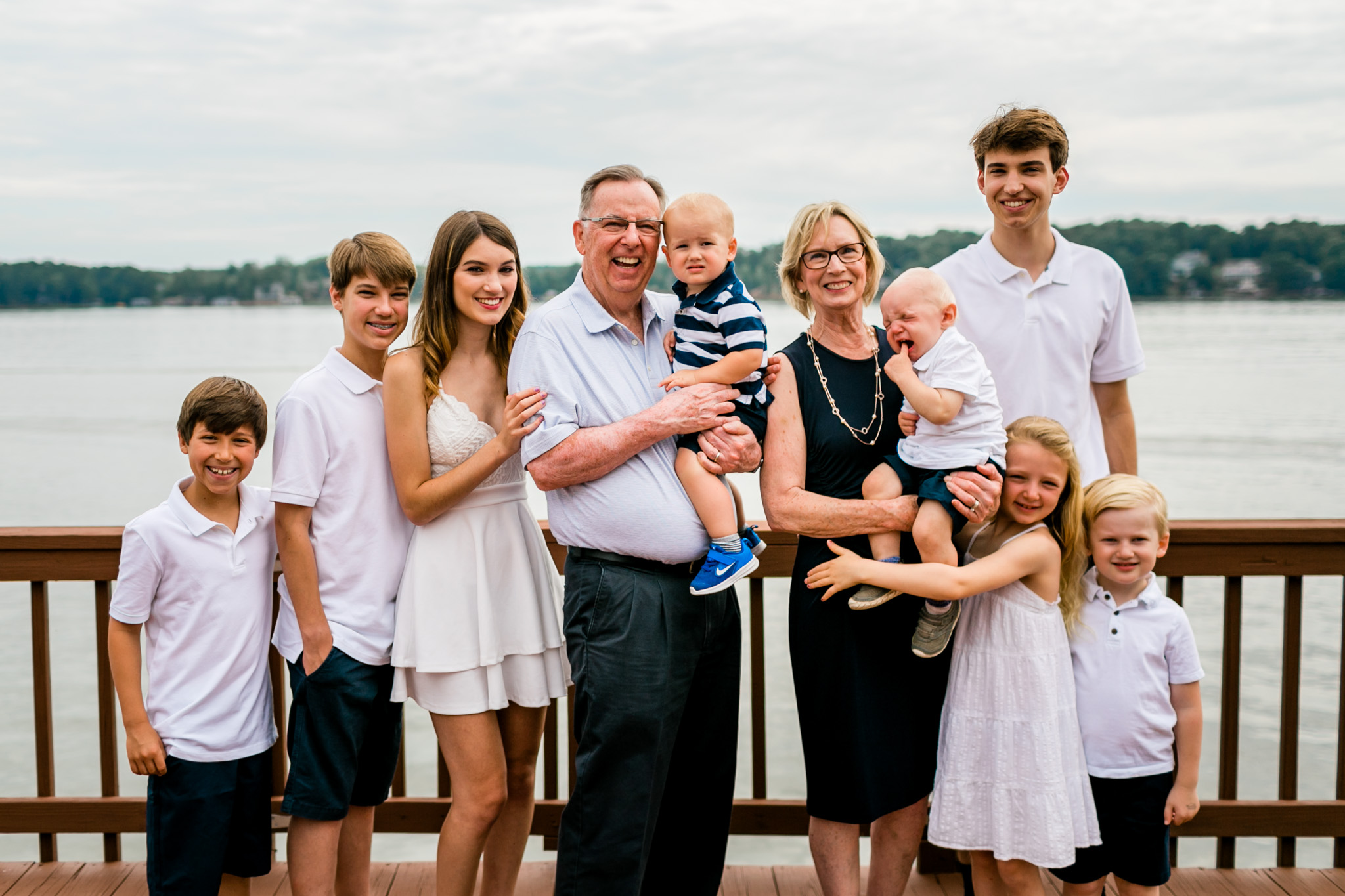 Grandparents with grandkids photo | Durham Family Photographer | By G. Lin Photography