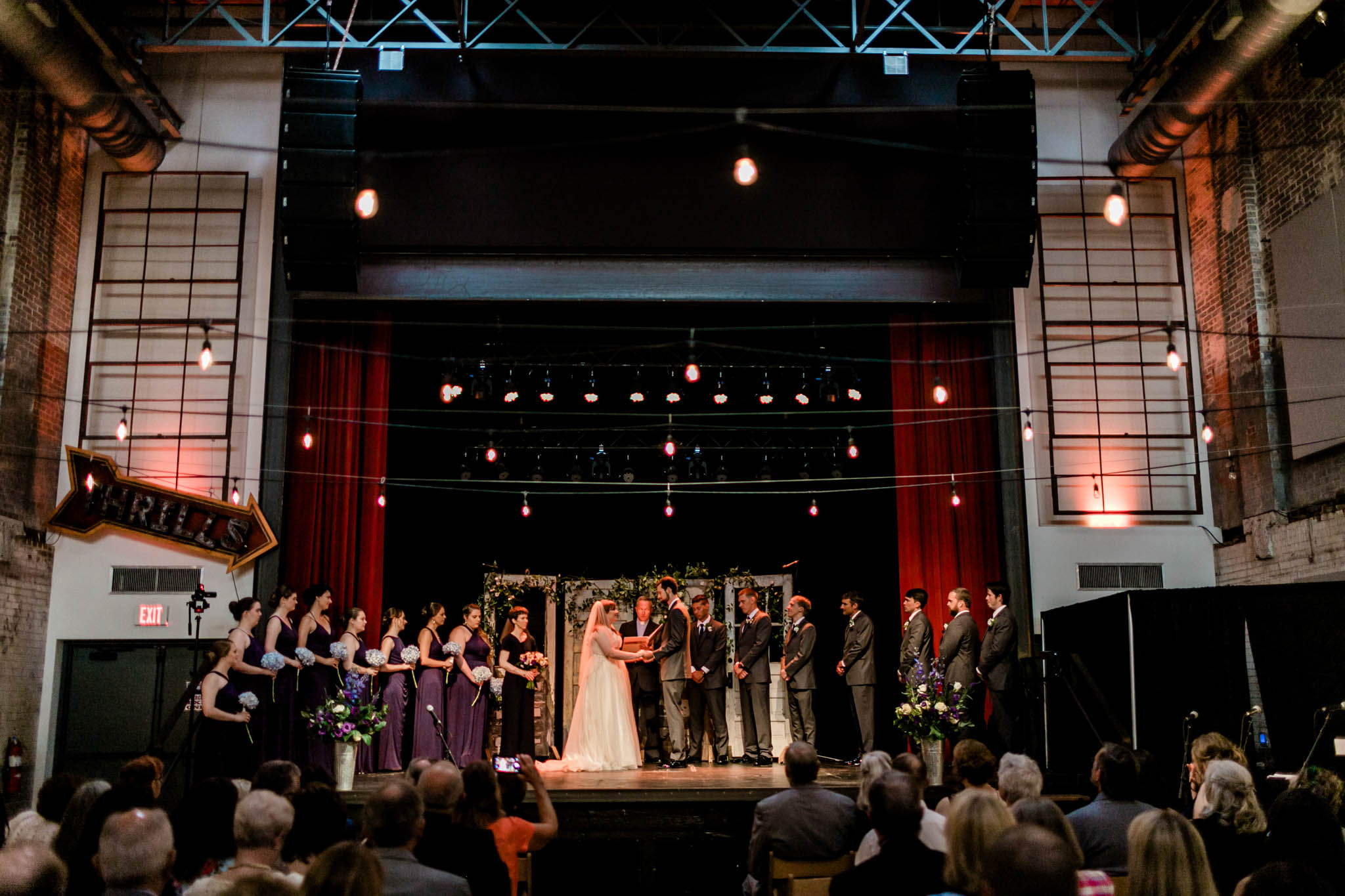 Haw River Ballroom Wedding | Durham Photographer | By G. Lin Photography | Wide shot of ceremony venue