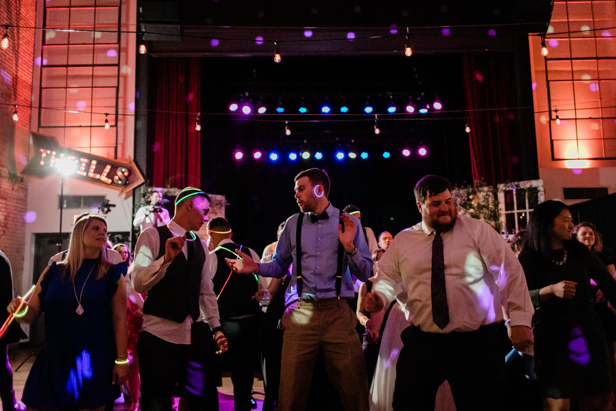 Haw River Ballroom Wedding | Durham Photographer | By G. Lin Photography | Guests dancing at wedding