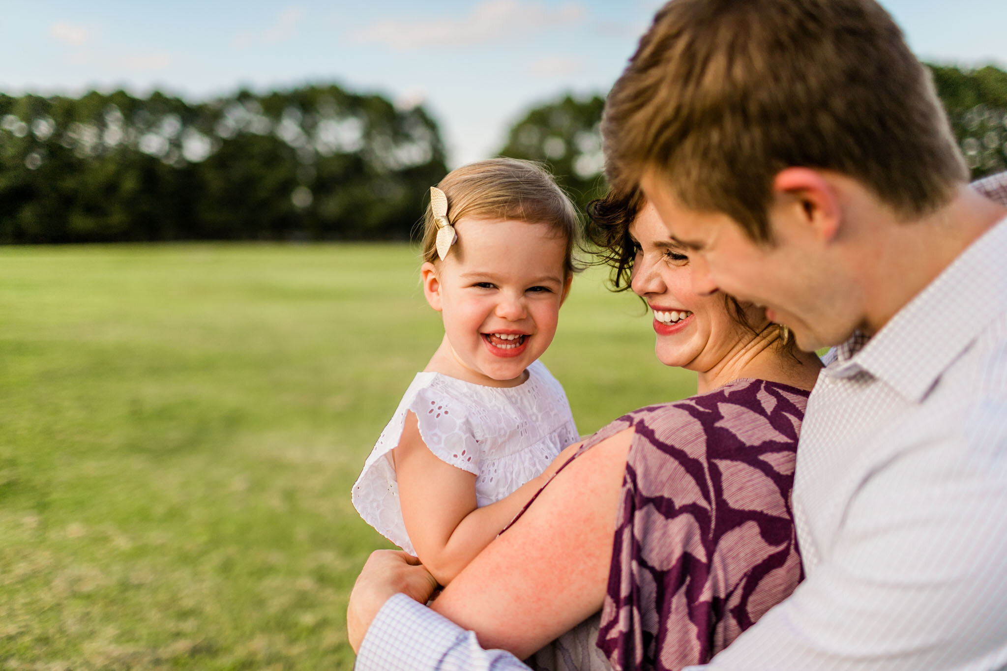 Raleigh Family Photographer | By G. Lin Photography | Dix Park sunset family portraits