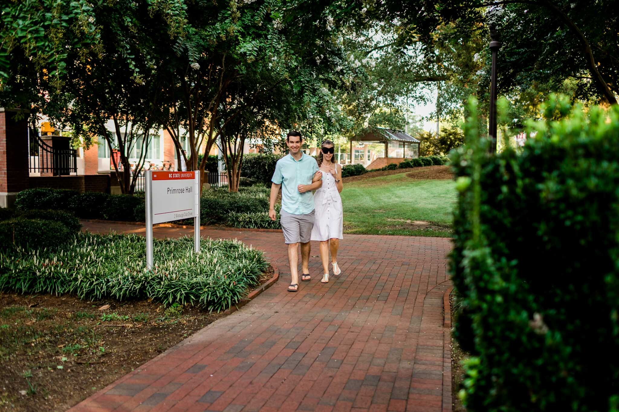 Engagement Photography at NC State | Primrose Hall | By G. Lin Photography | Raleigh Proposal Photographer