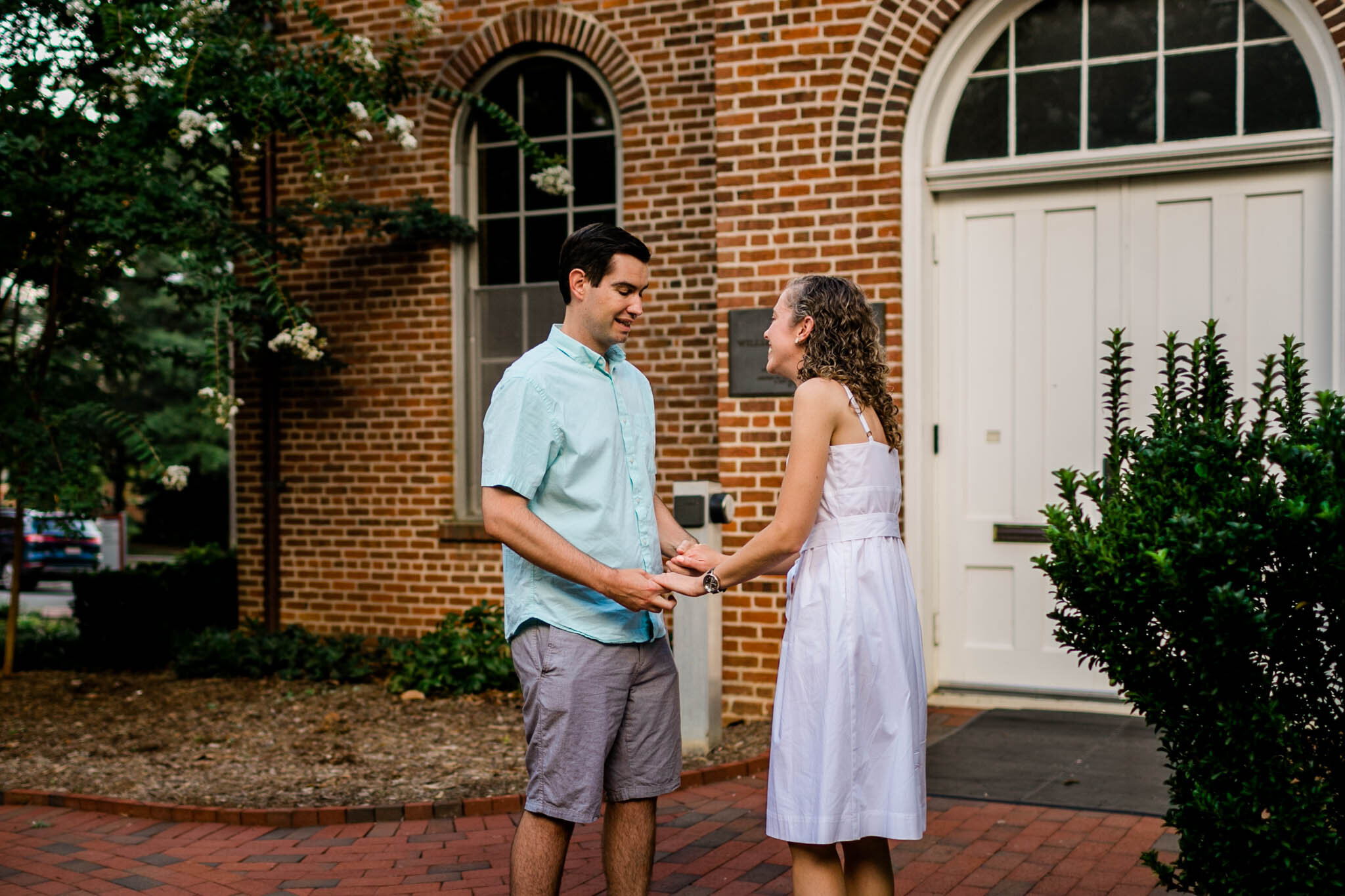 Raleigh Engagement Photographer | NC State University | By G. Lin Photography | Man proposing to woman