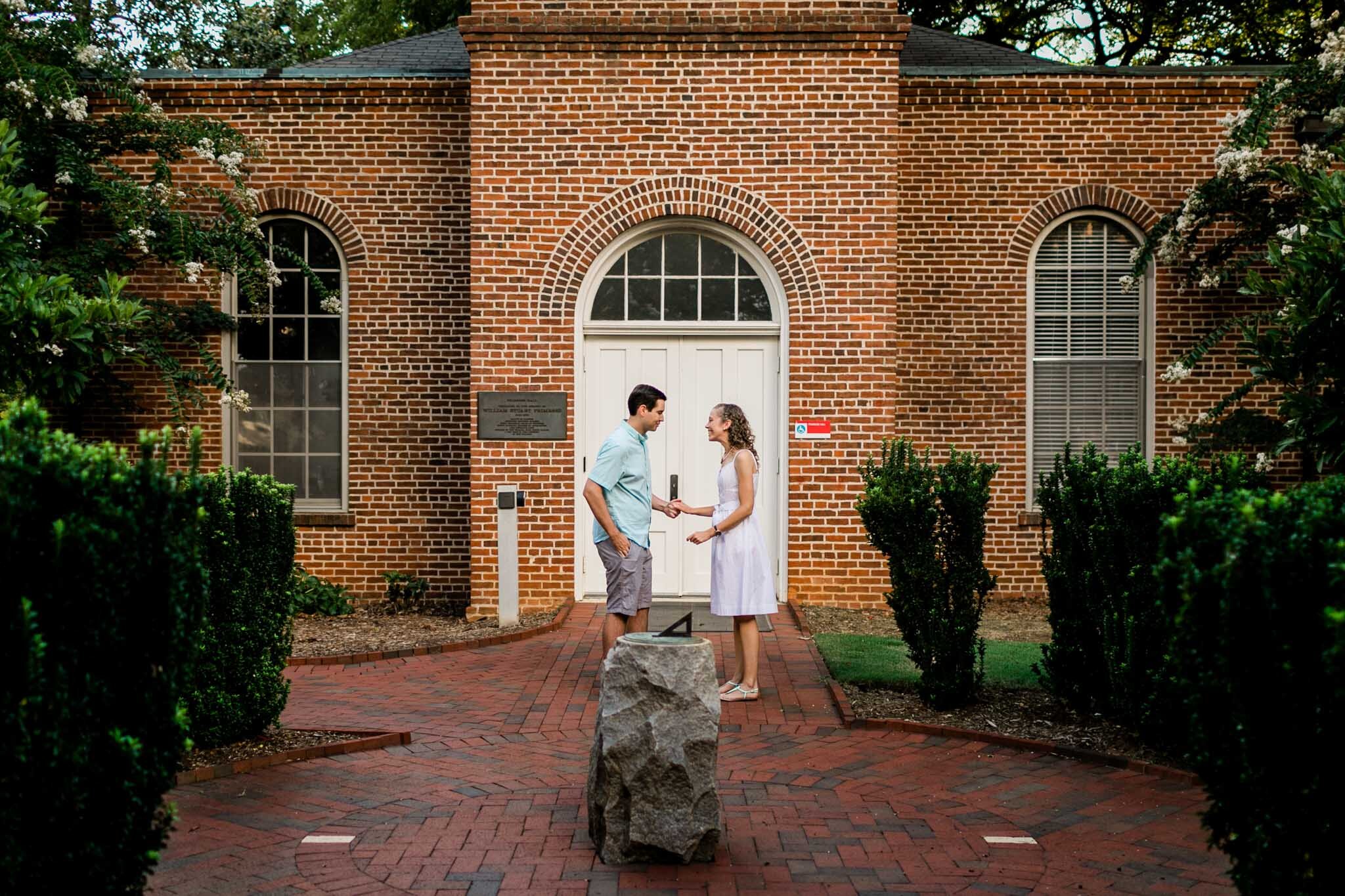 Raleigh Engagement Photographer | NC State University | By G. Lin Photography | Man proposing to woman