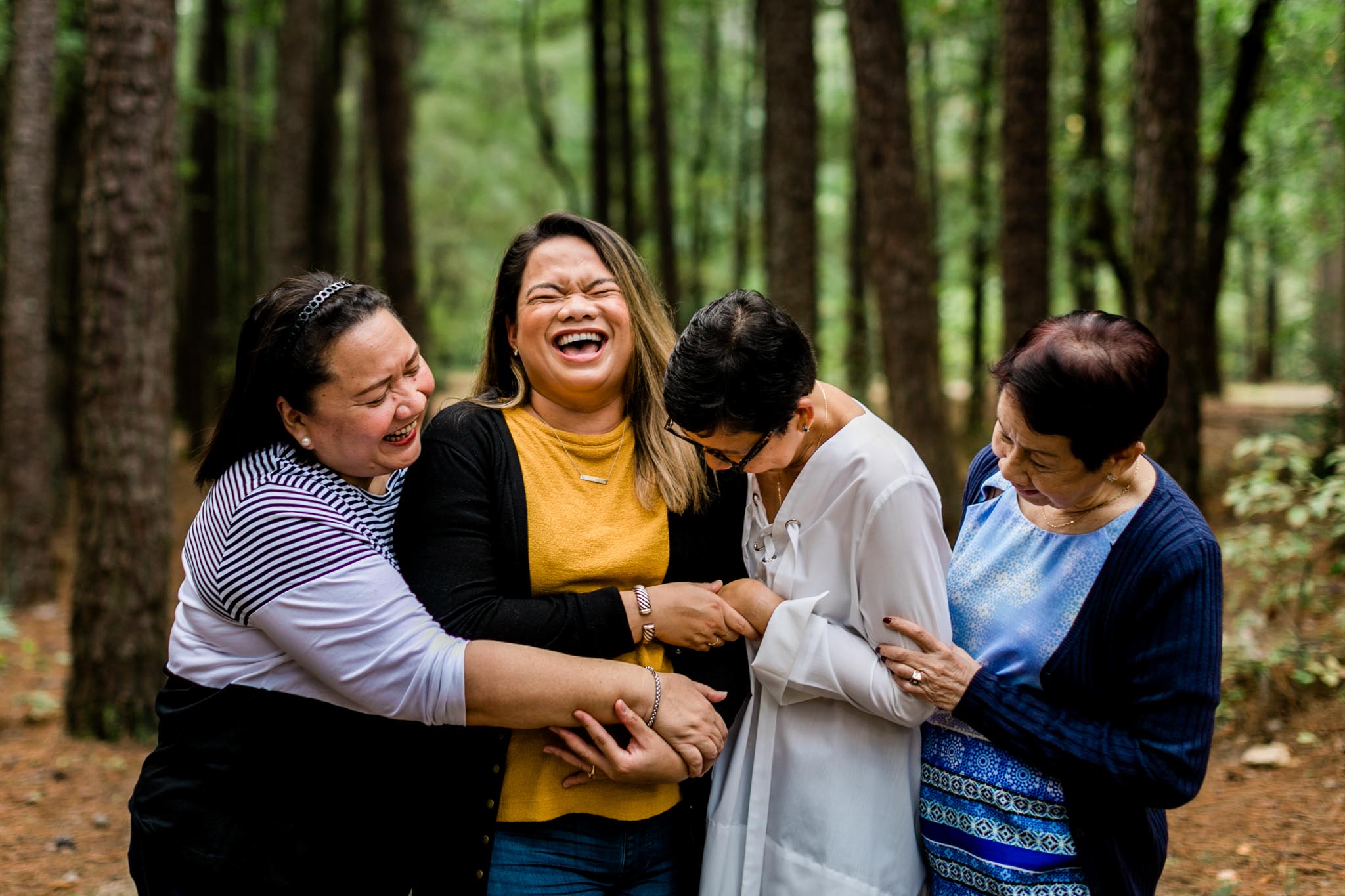Raleigh Family Photographer | By G. Lin Photography | Umstead Park | Women smiling and laughing together