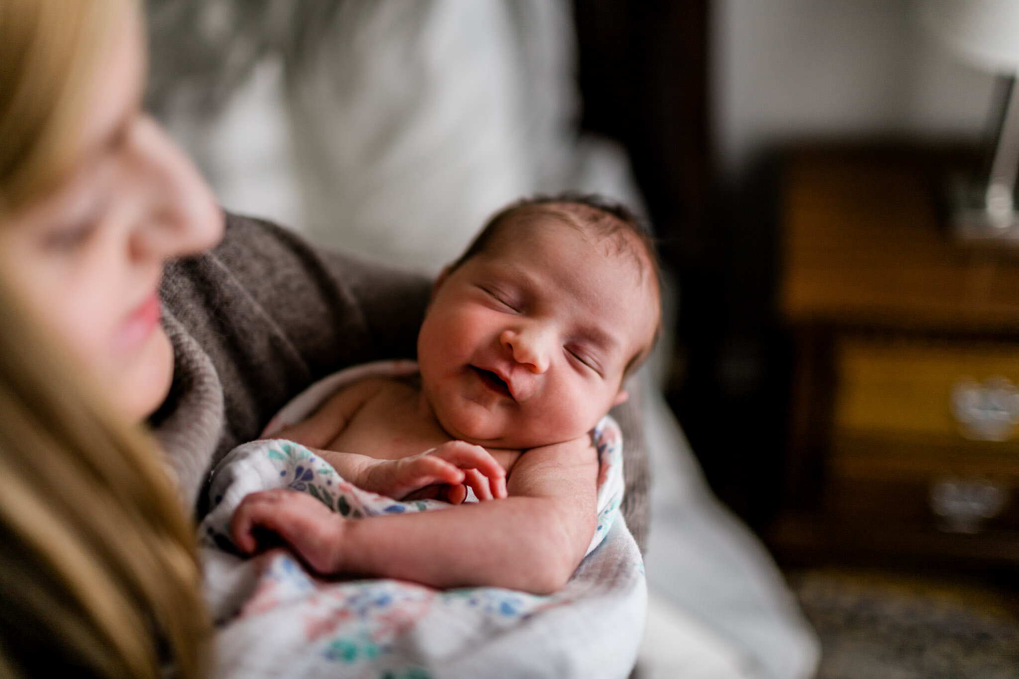 Cute natural baby photo of infant sleeping | Durham Newborn Photographer | By G. Lin Photography 