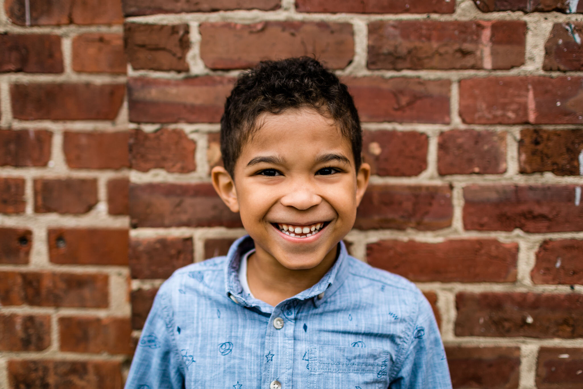 Durham Family Photographer | By G. Lin Photography | Young boy laughing and smiling