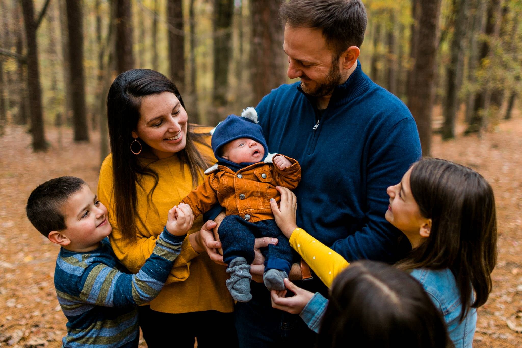 Candid family photo at Umstead Park | Raleigh Family Photographer | By G. Lin Photography