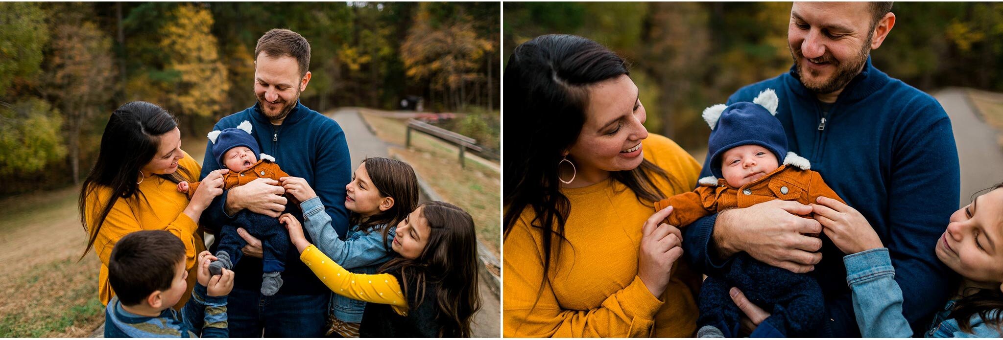 Raleigh Family Photographer | By G. Lin Photography | Fall Outdoor Photo at Umstead Park