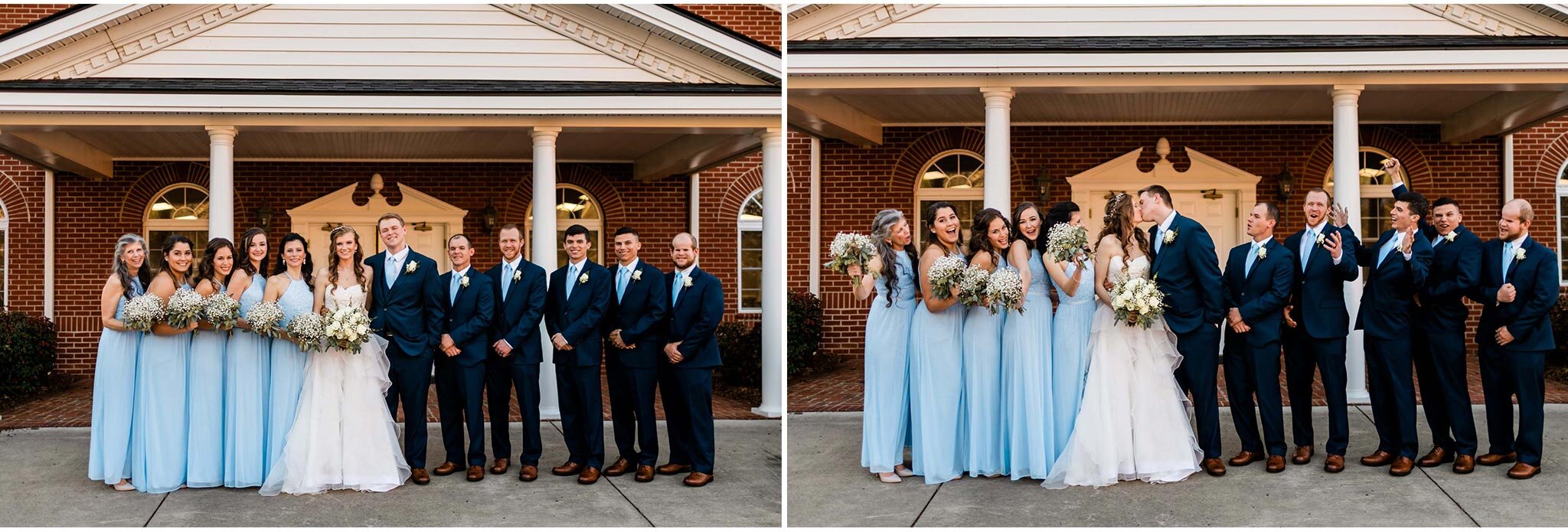 Durham Wedding Photographer | By G. Lin Photography | Wedding party cheering together for bride and groom