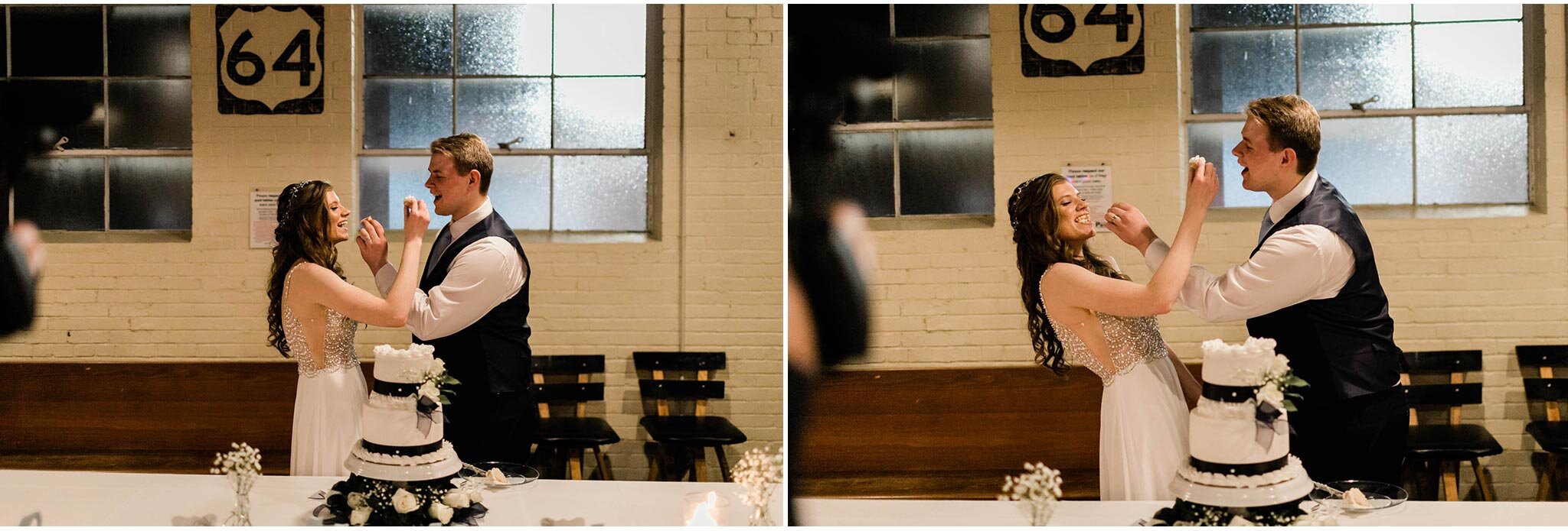 Durham Wedding Photographer | By G. Lin Photography | Bride and groom feeding wedding cake to each other