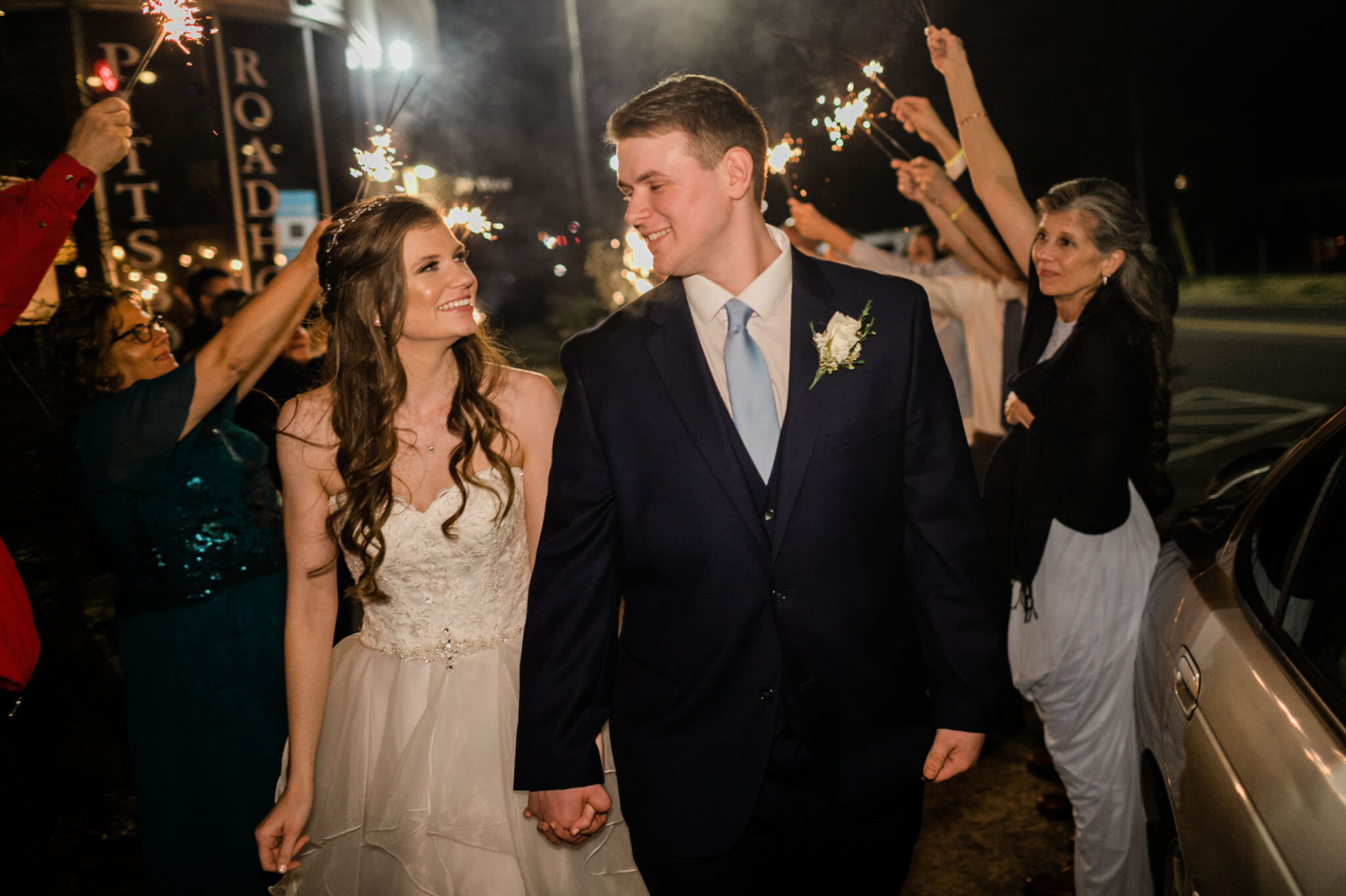 Durham Wedding Photographer | By G. Lin Photography | Beautiful sparkler sendoff