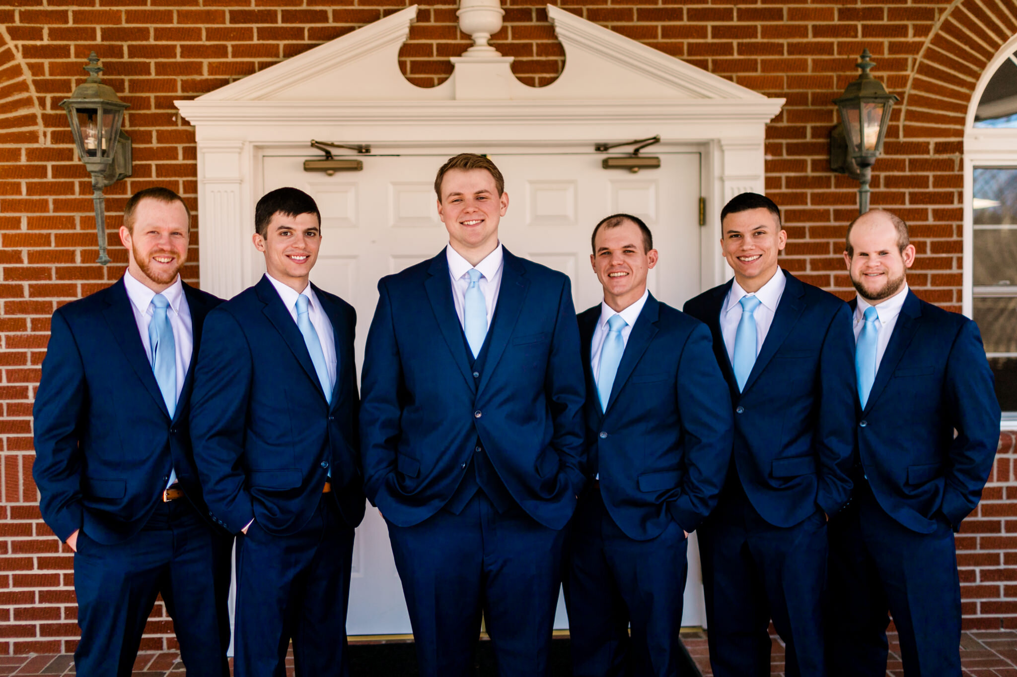 Durham Wedding Photographer | By G. Lin Photography | Groom standing with groomsmen