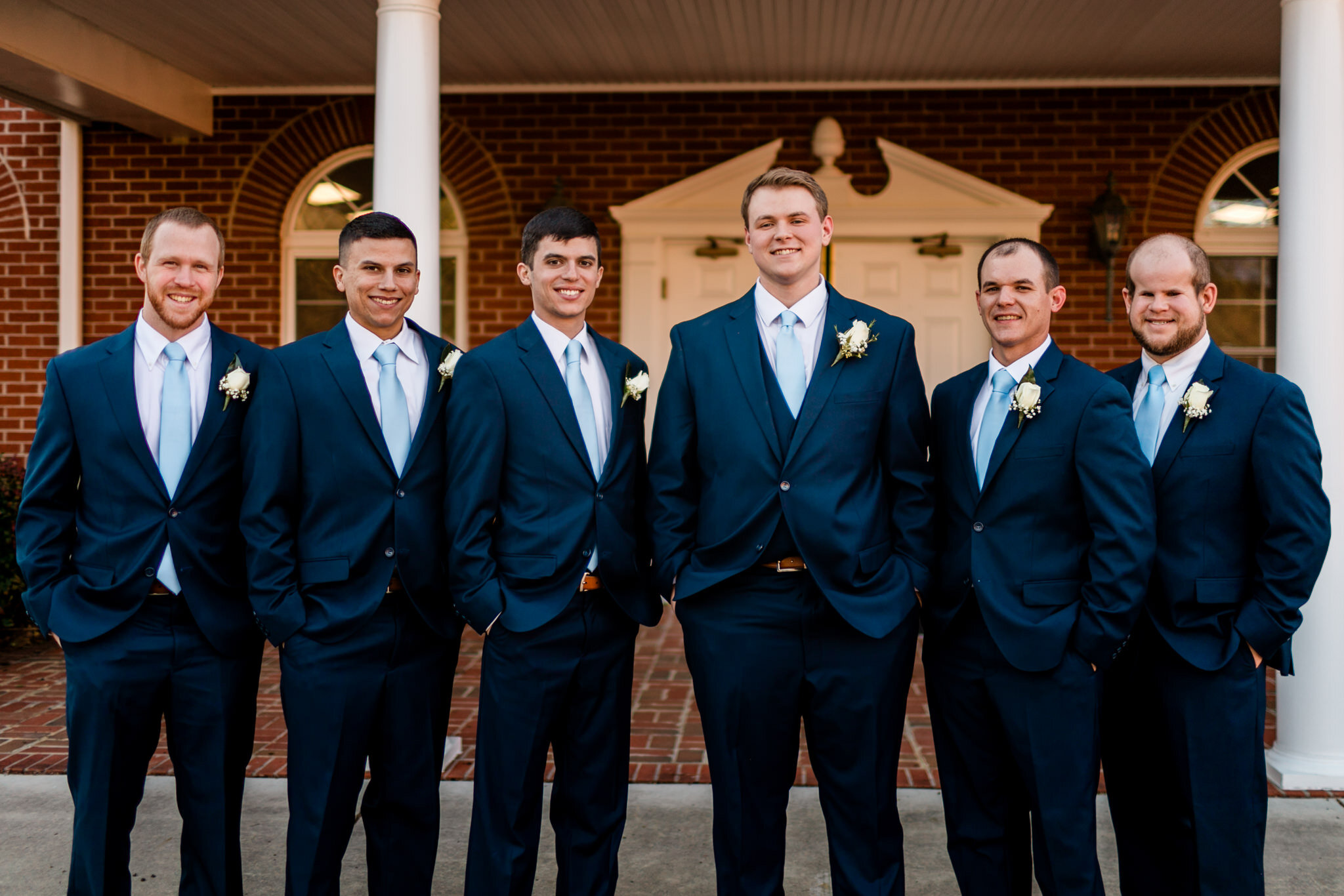 Durham Wedding Photographer | By G. Lin Photography | Portrait of groomsmen with groom